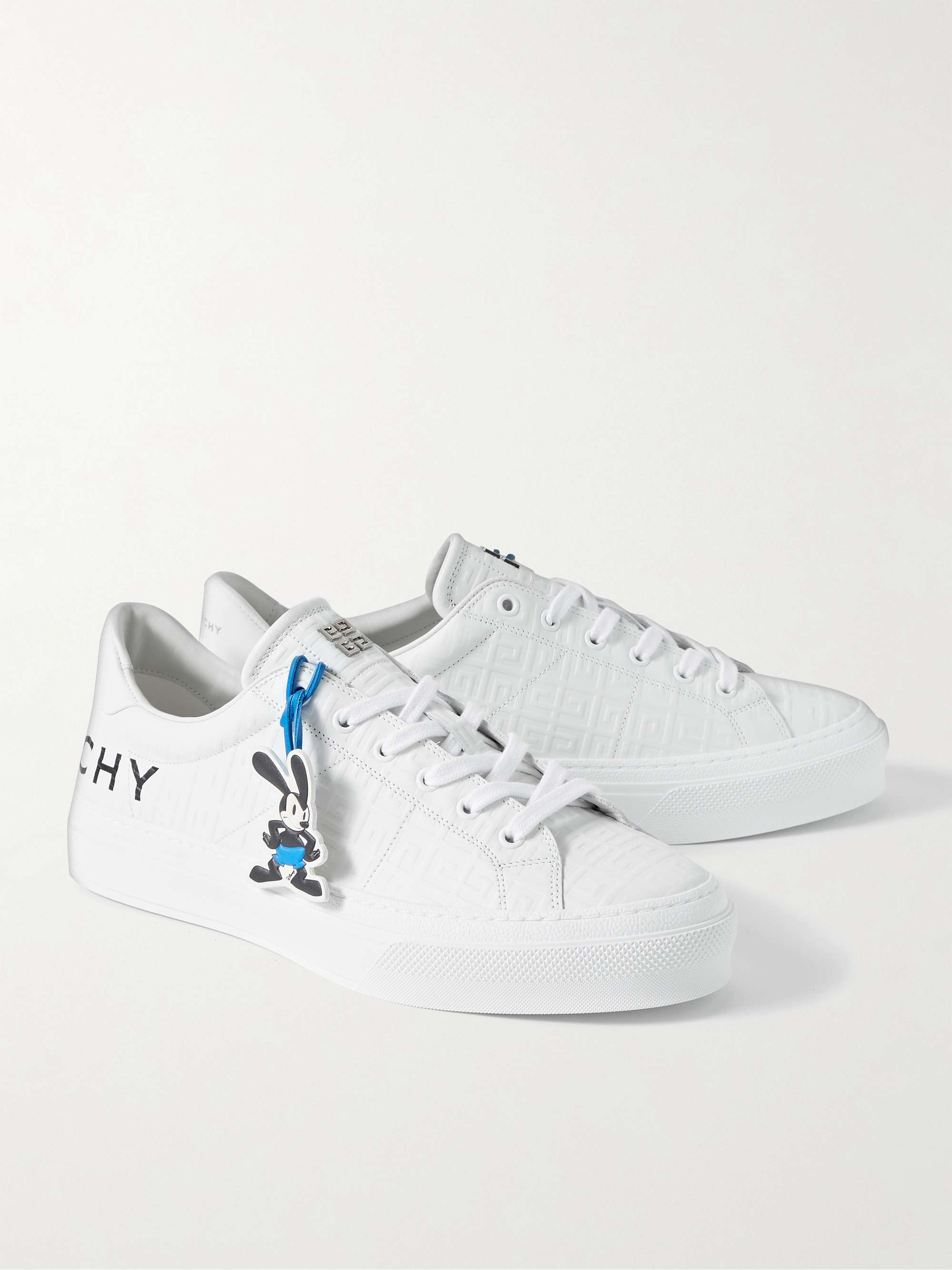 GIVENCHY + Disney Oswald City Sport Debossed Leather Sneakers