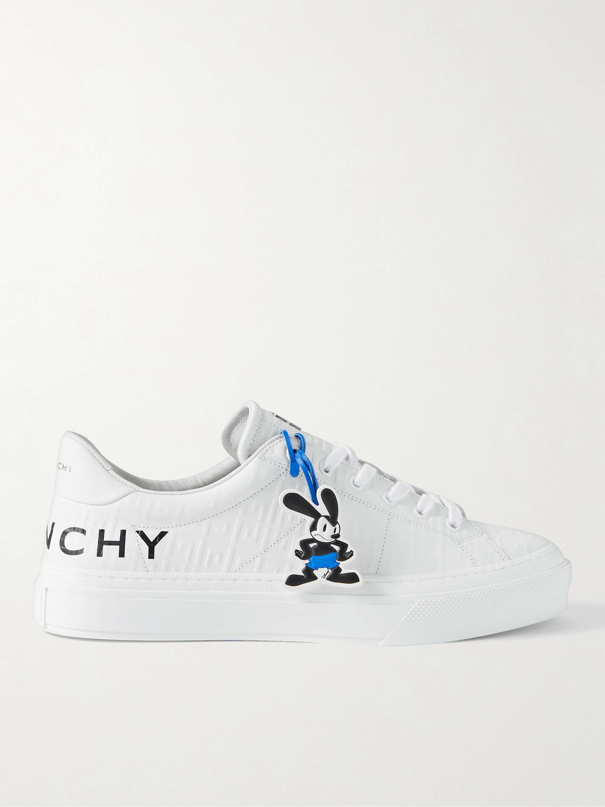 GIVENCHY + Disney Oswald City Sport Debossed Leather Sneakers