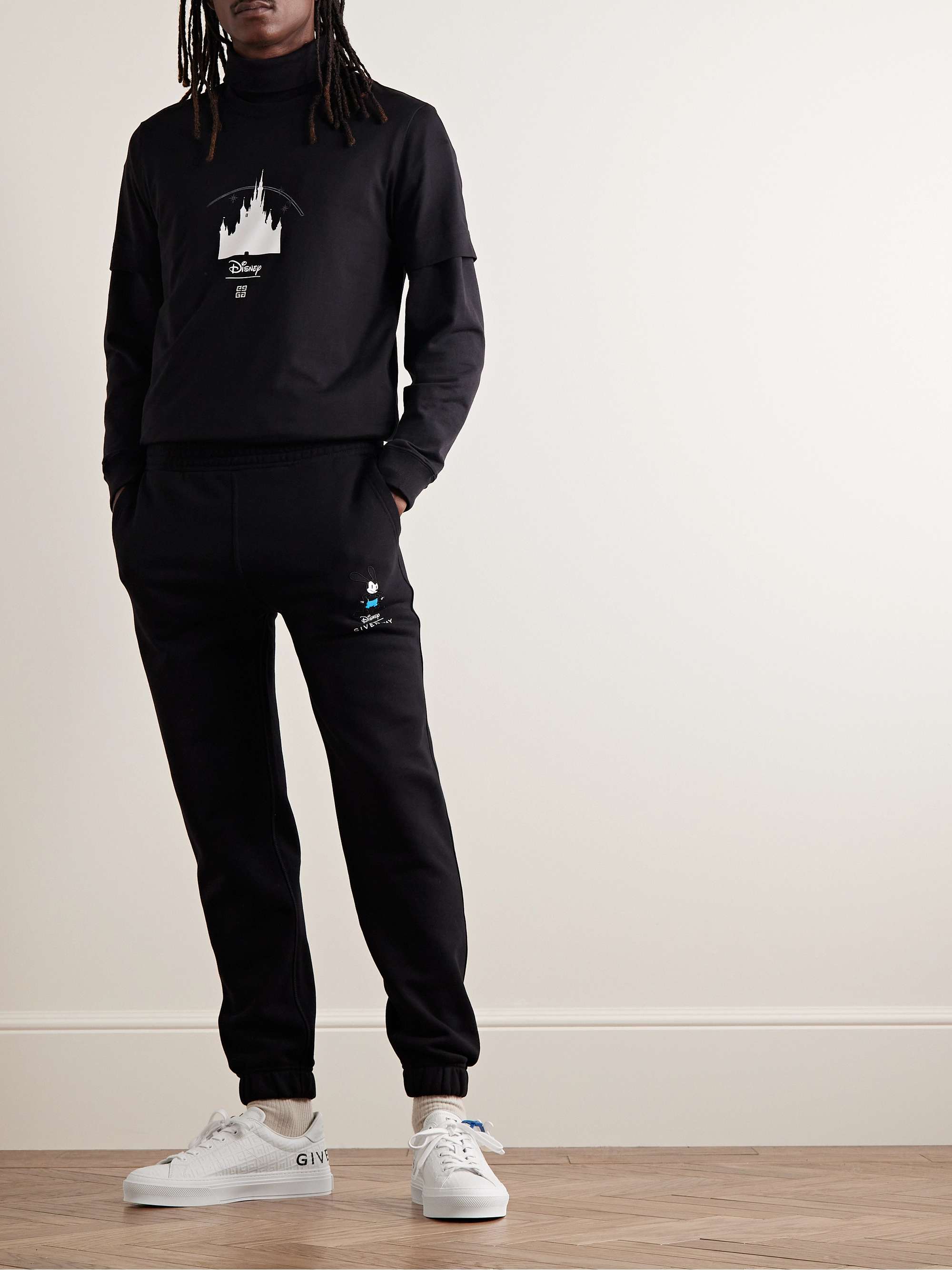 GIVENCHY + Disney Oswald City Sport Debossed Leather Sneakers