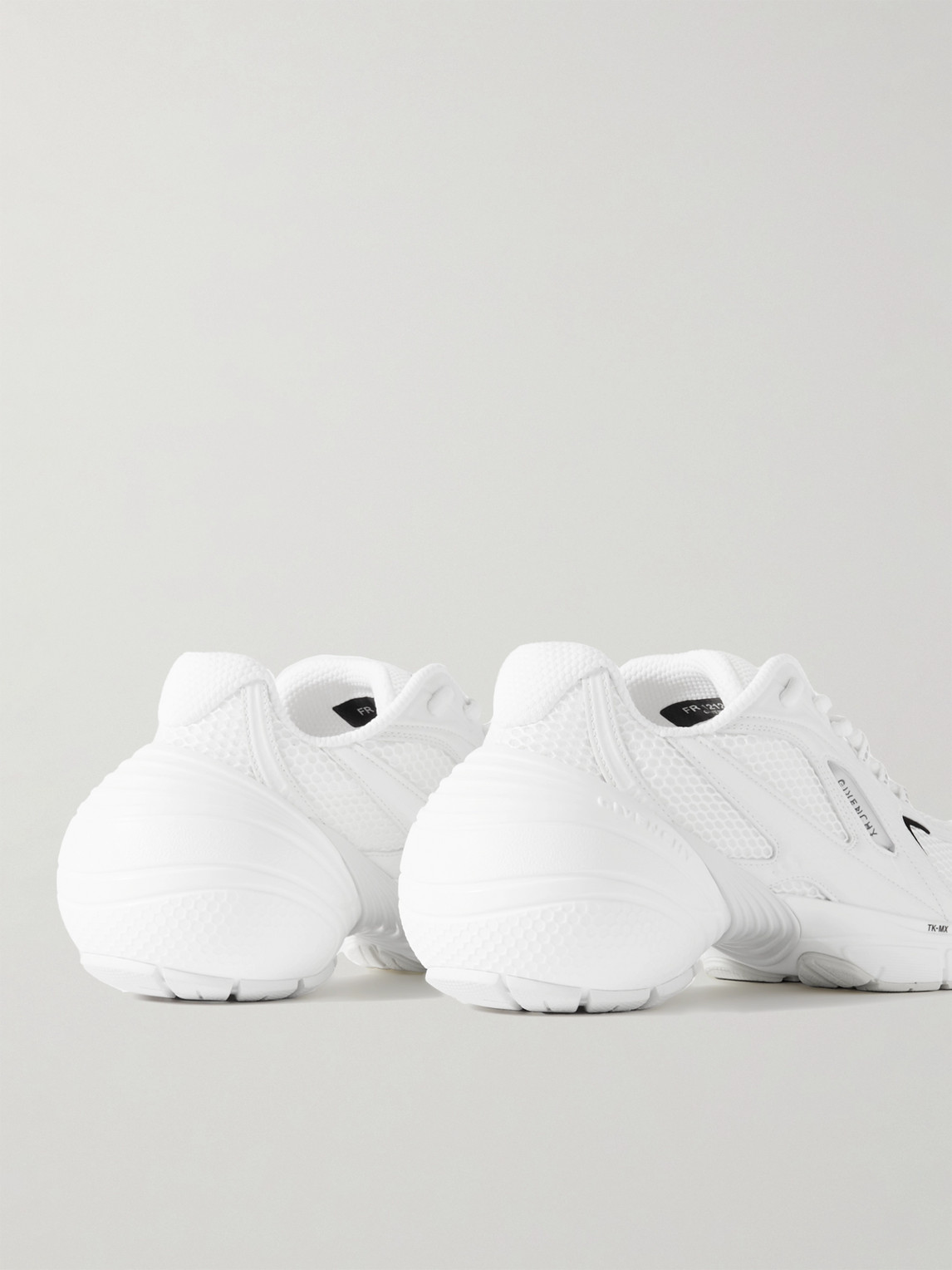 Shop Givenchy Tk-mx Mesh, Rubber And Faux Leather Sneakers In White