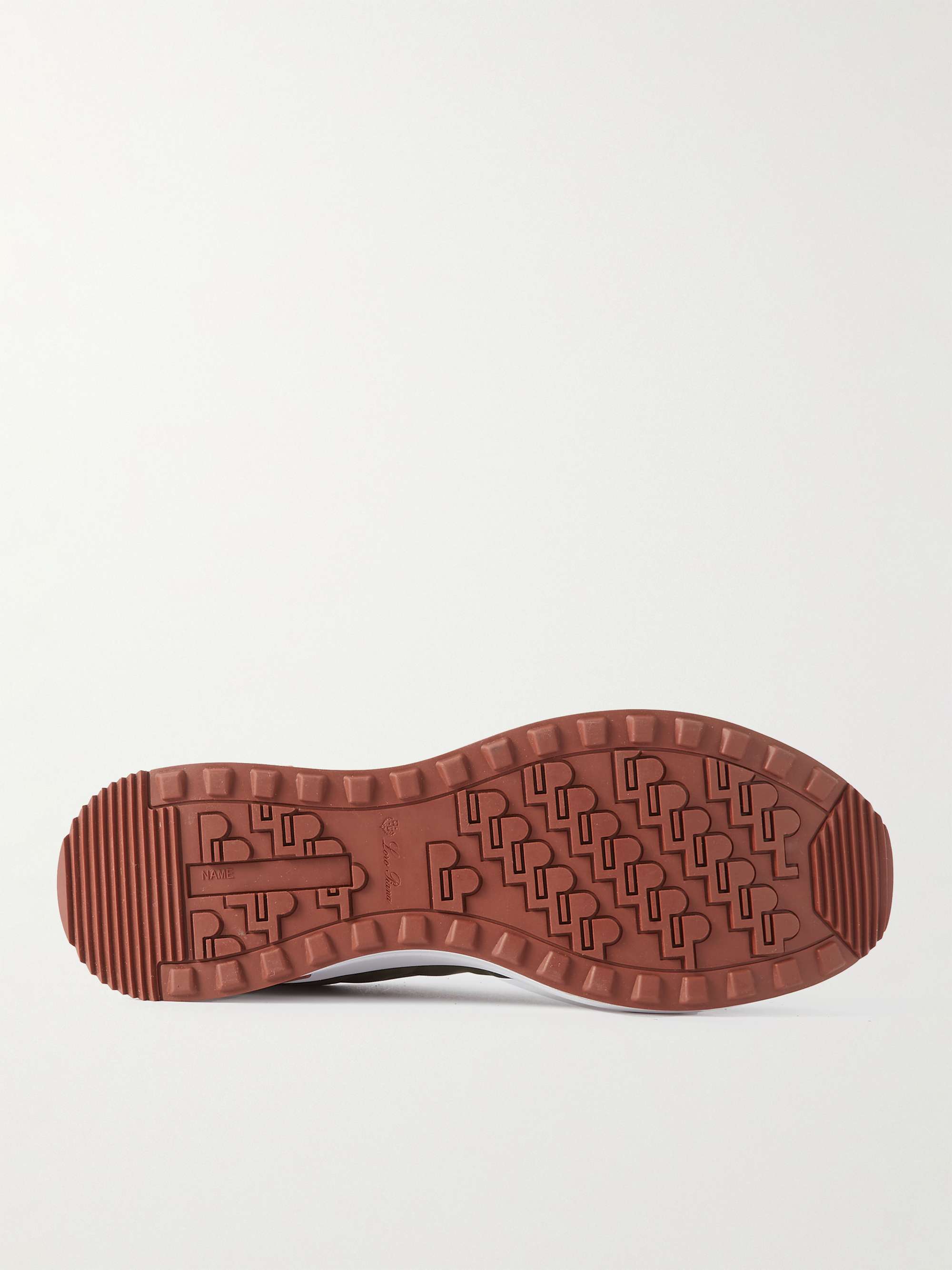 LORO PIANA Weekend Walk Suede-Trimmed Shell Sneakers