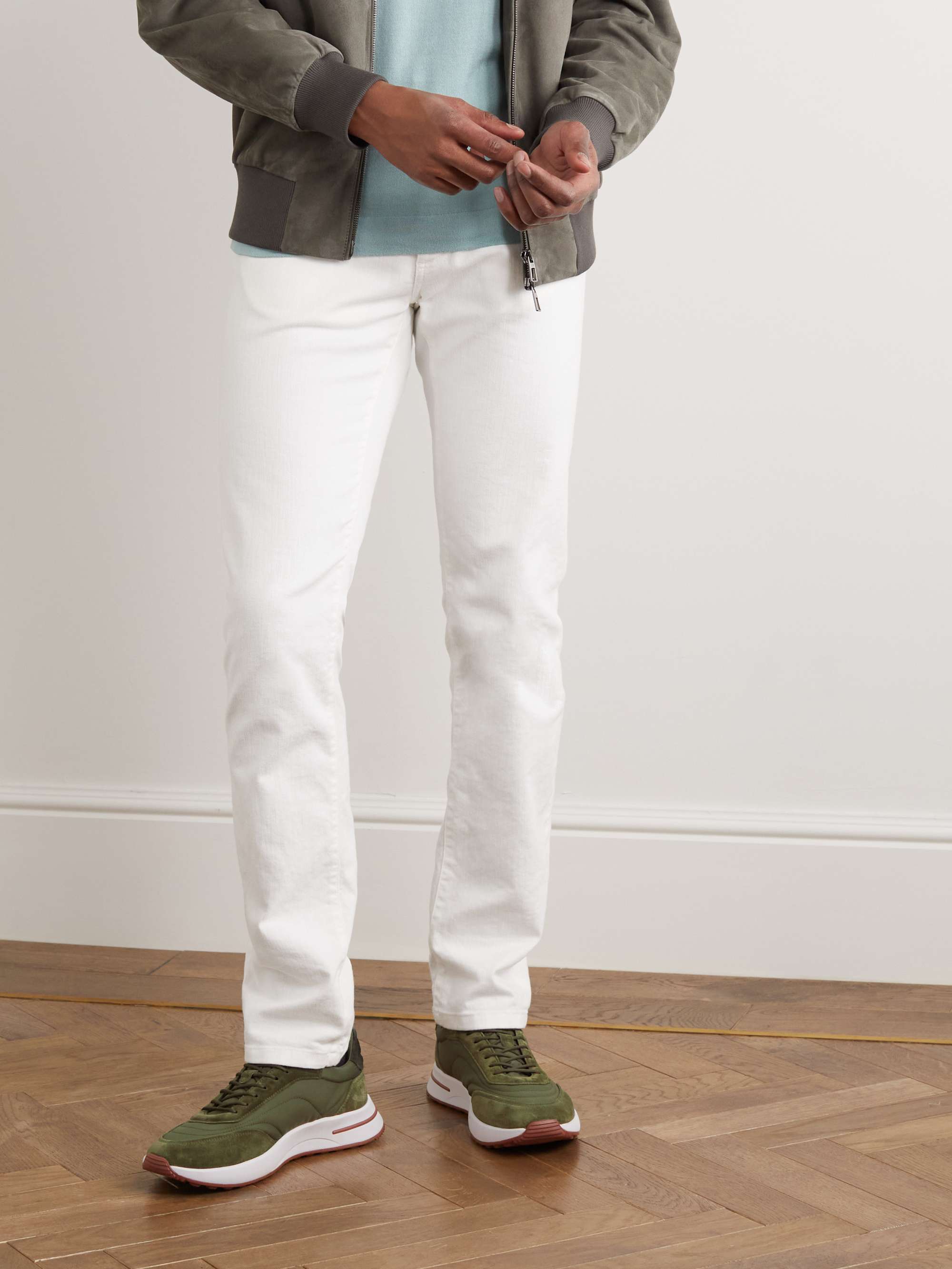 LORO PIANA Weekend Walk Suede-Trimmed Shell Sneakers
