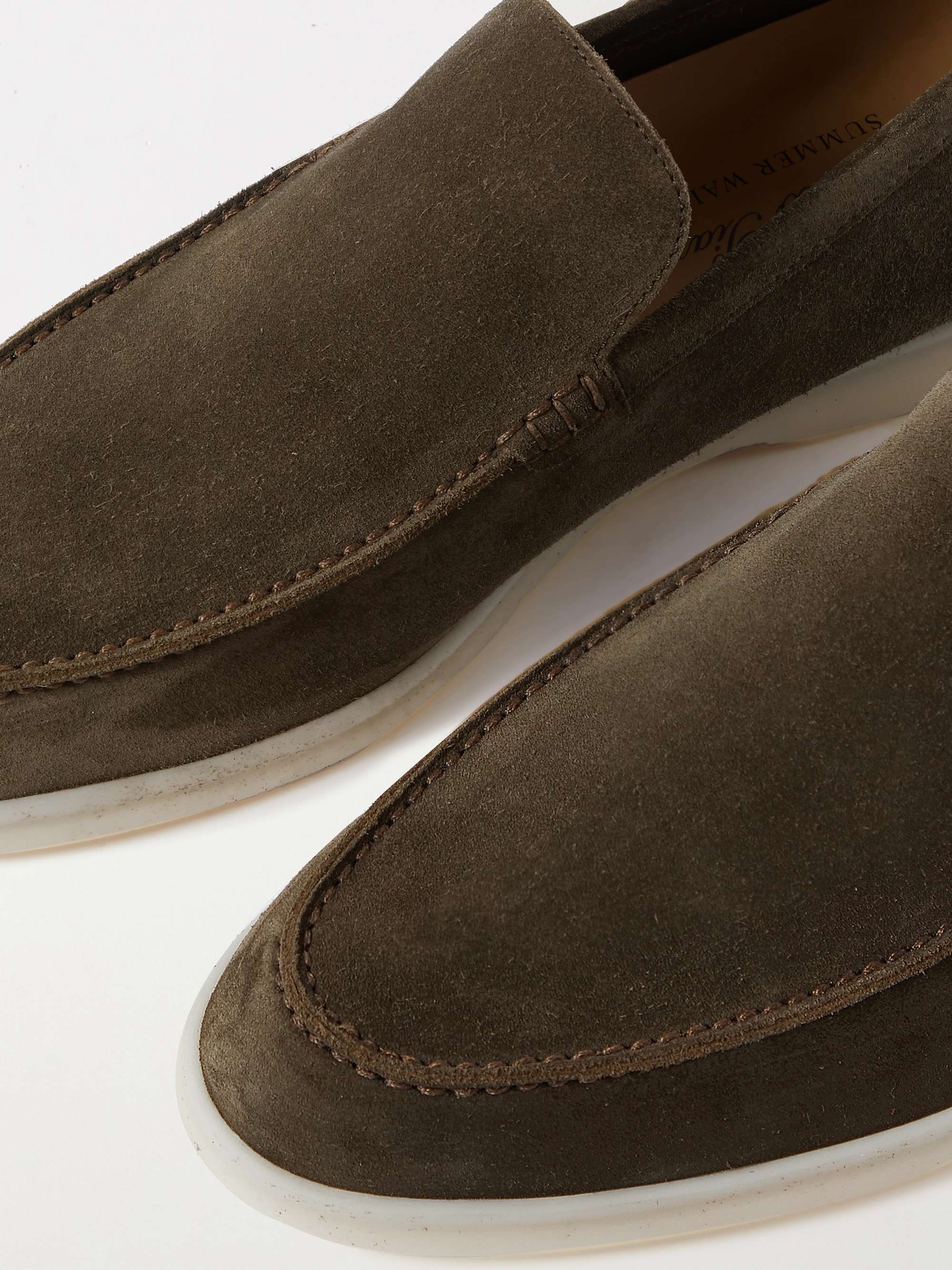 LORO PIANA Summer Walk Suede Loafers for Men | MR PORTER