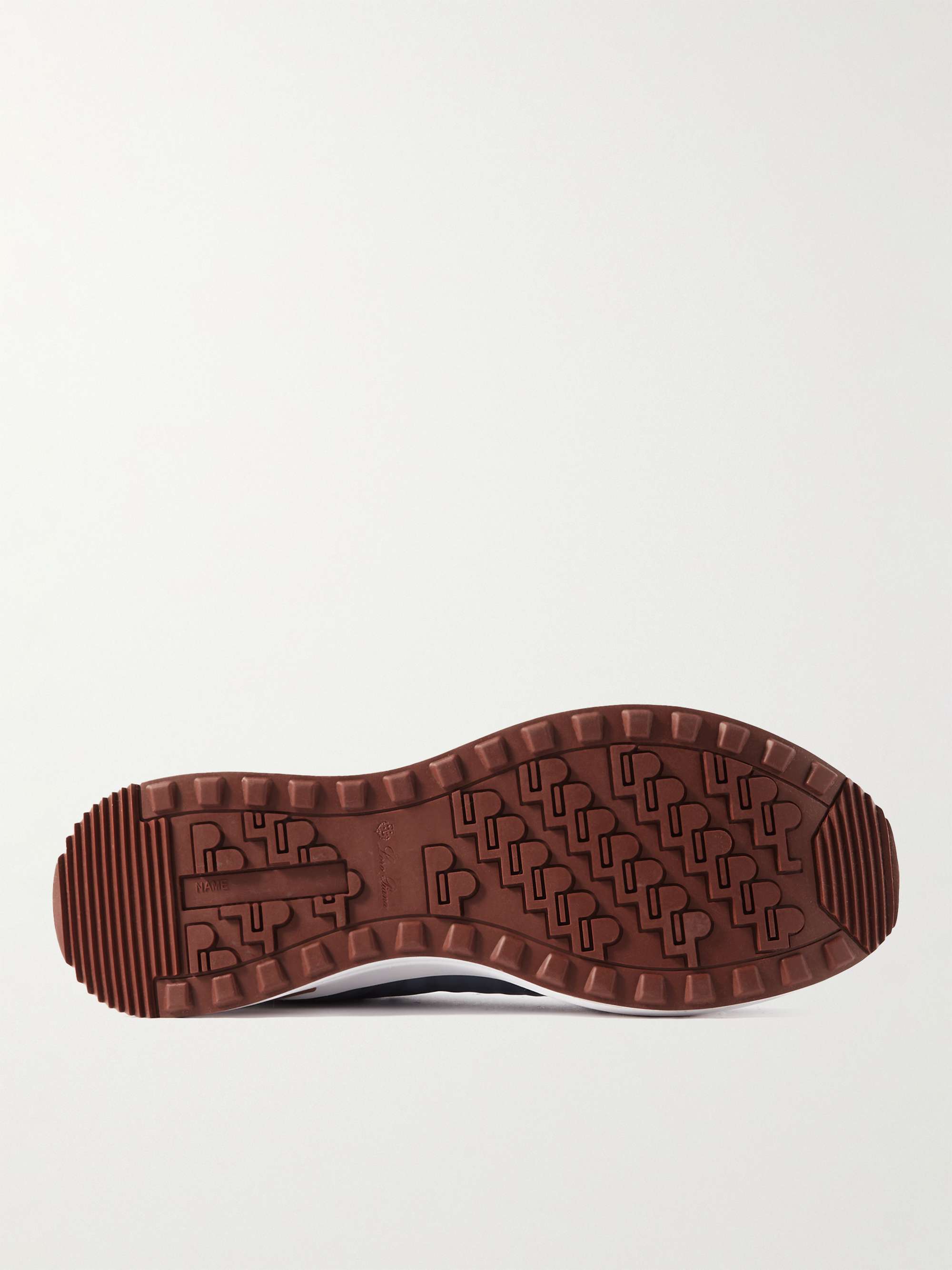 LORO PIANA Weekend Walk Suede-Trimmed Shell Sneakers