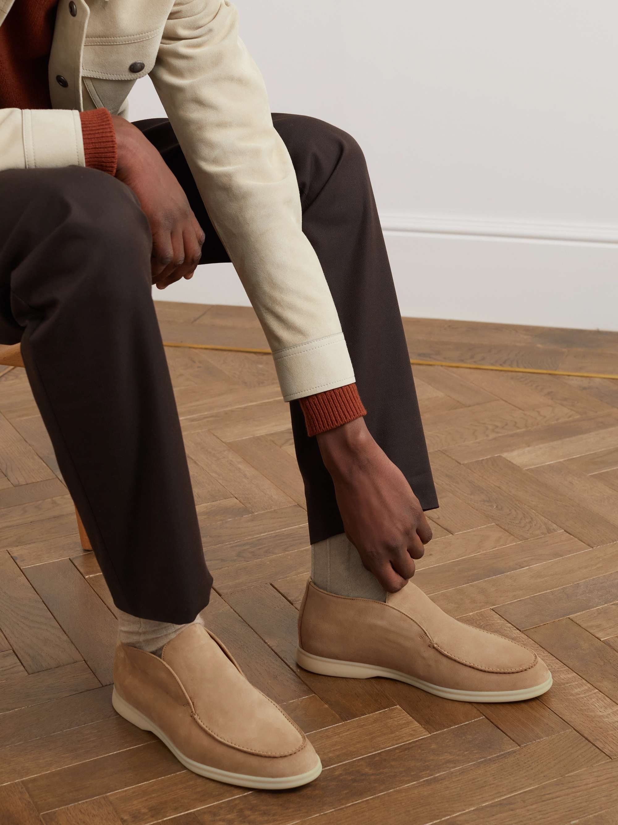 LORO PIANA Open Walk Suede Desert Boots | MR PORTER