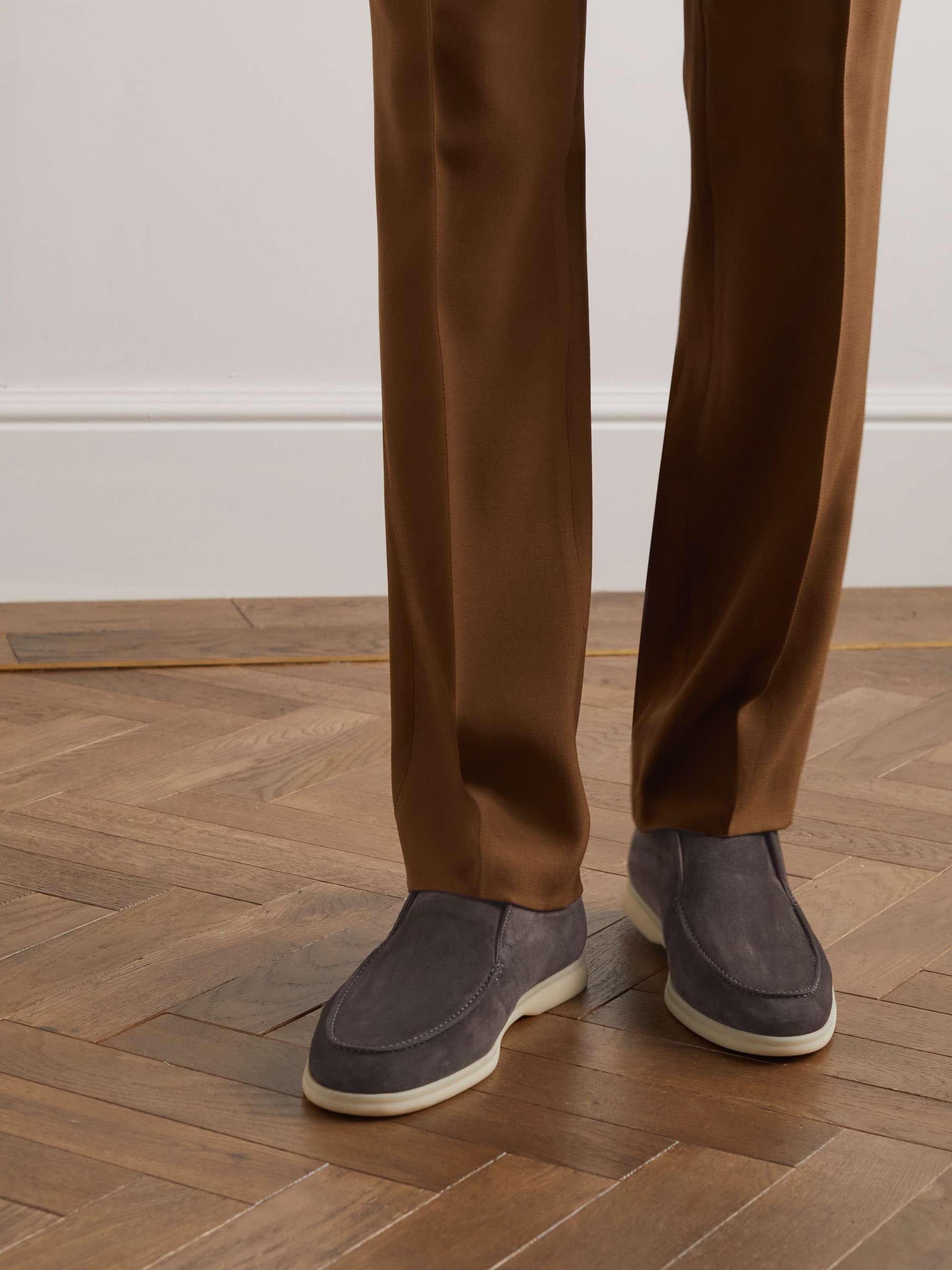 LORO PIANA Open Walk Suede Boots