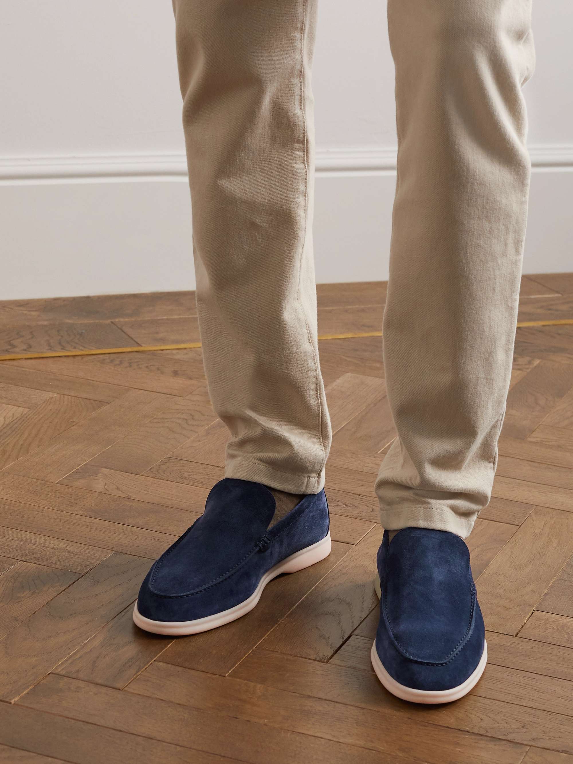 LORO PIANA Summer Walk Suede Loafers
