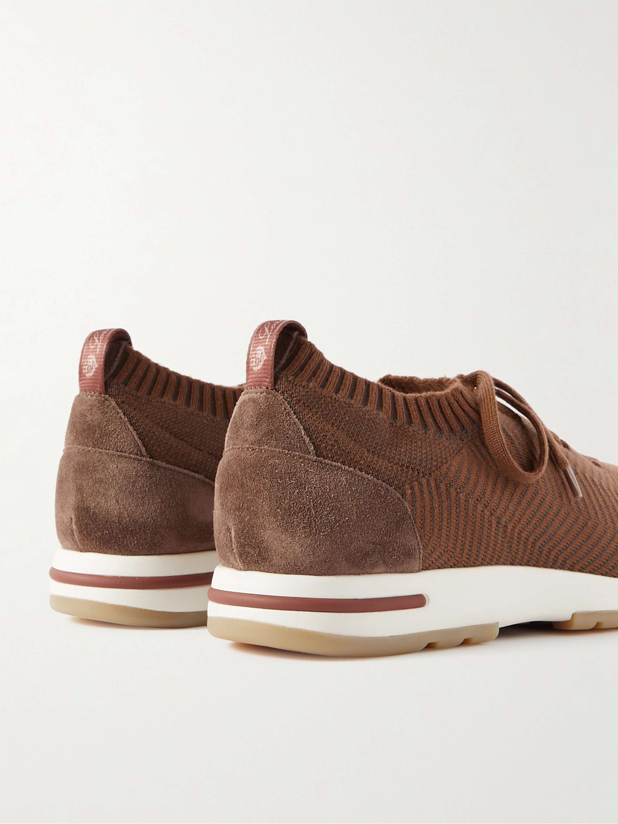 LORO PIANA 360 Flexy Walk Stretch-Knit Slip-On Sneakers