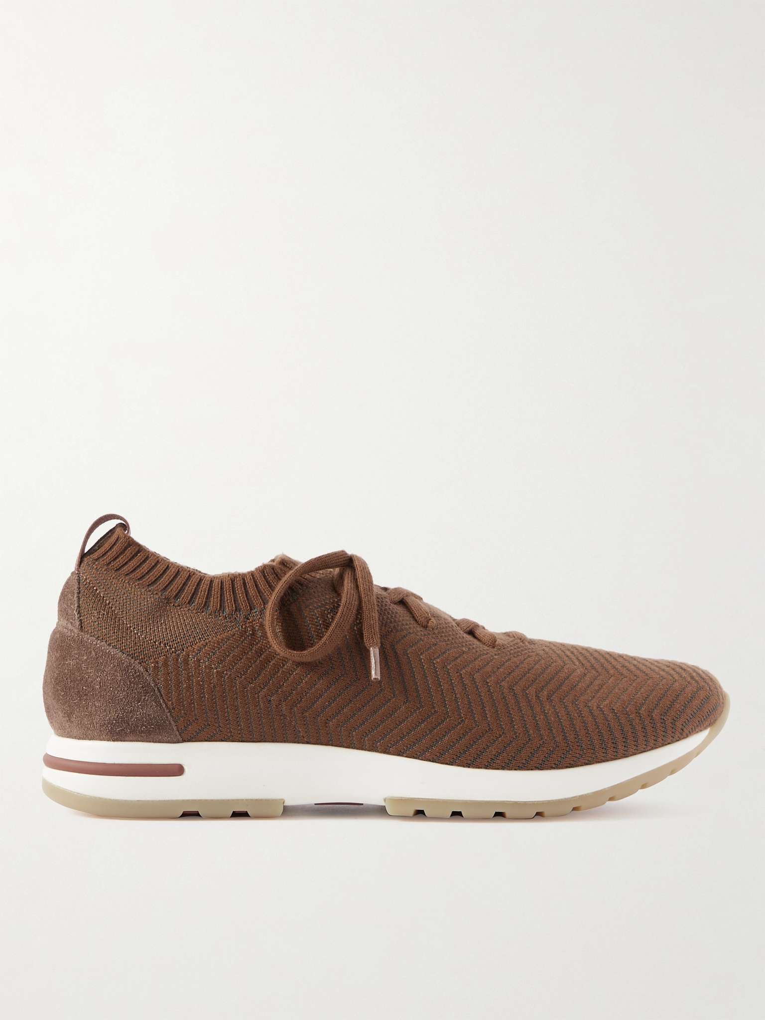 Brown 360 Flexy Walk StretchKnit SlipOn Sneakers LORO PIANA MR PORTER