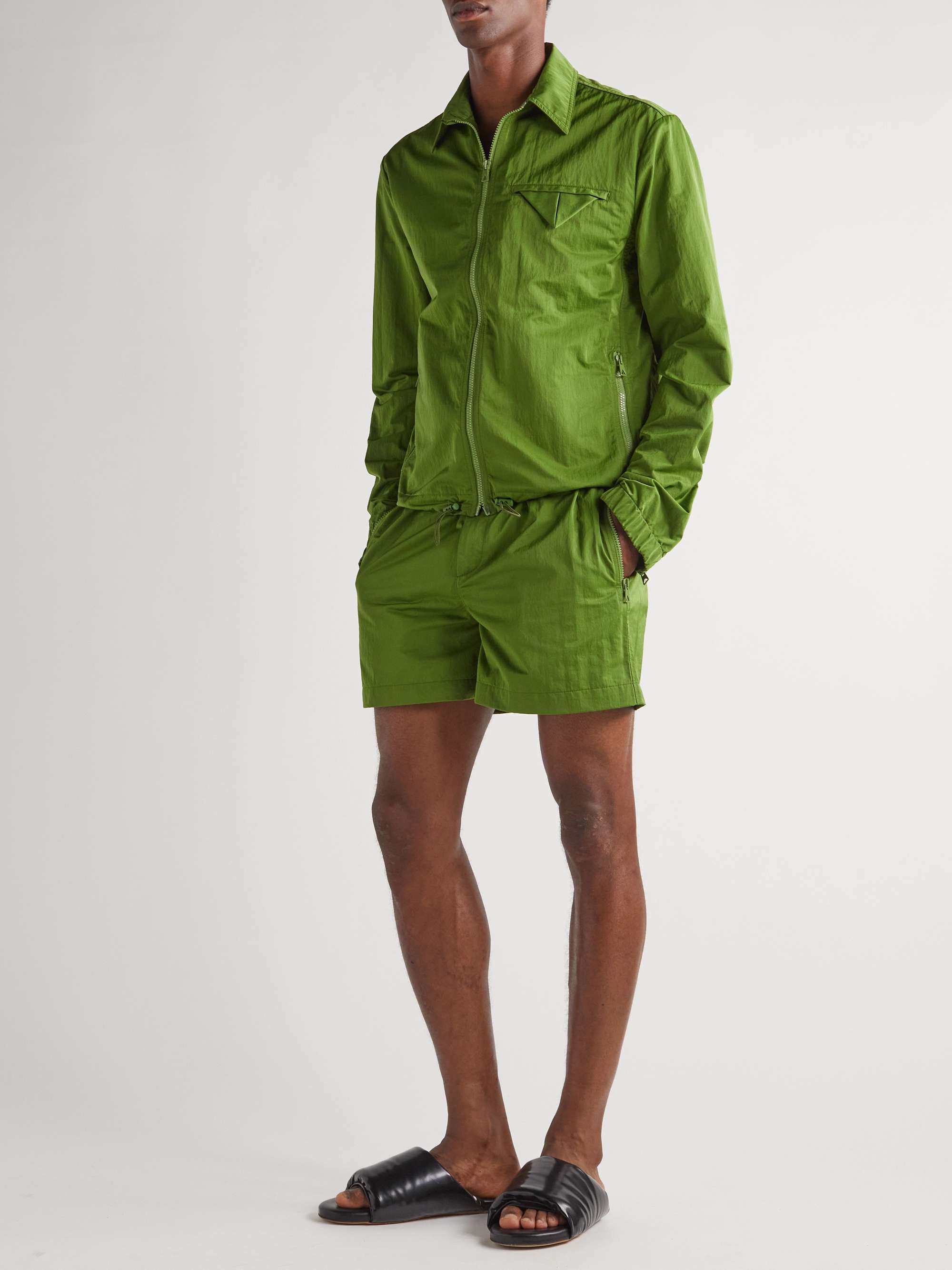 BOTTEGA VENETA Wide-Leg Tech-Shell Shorts