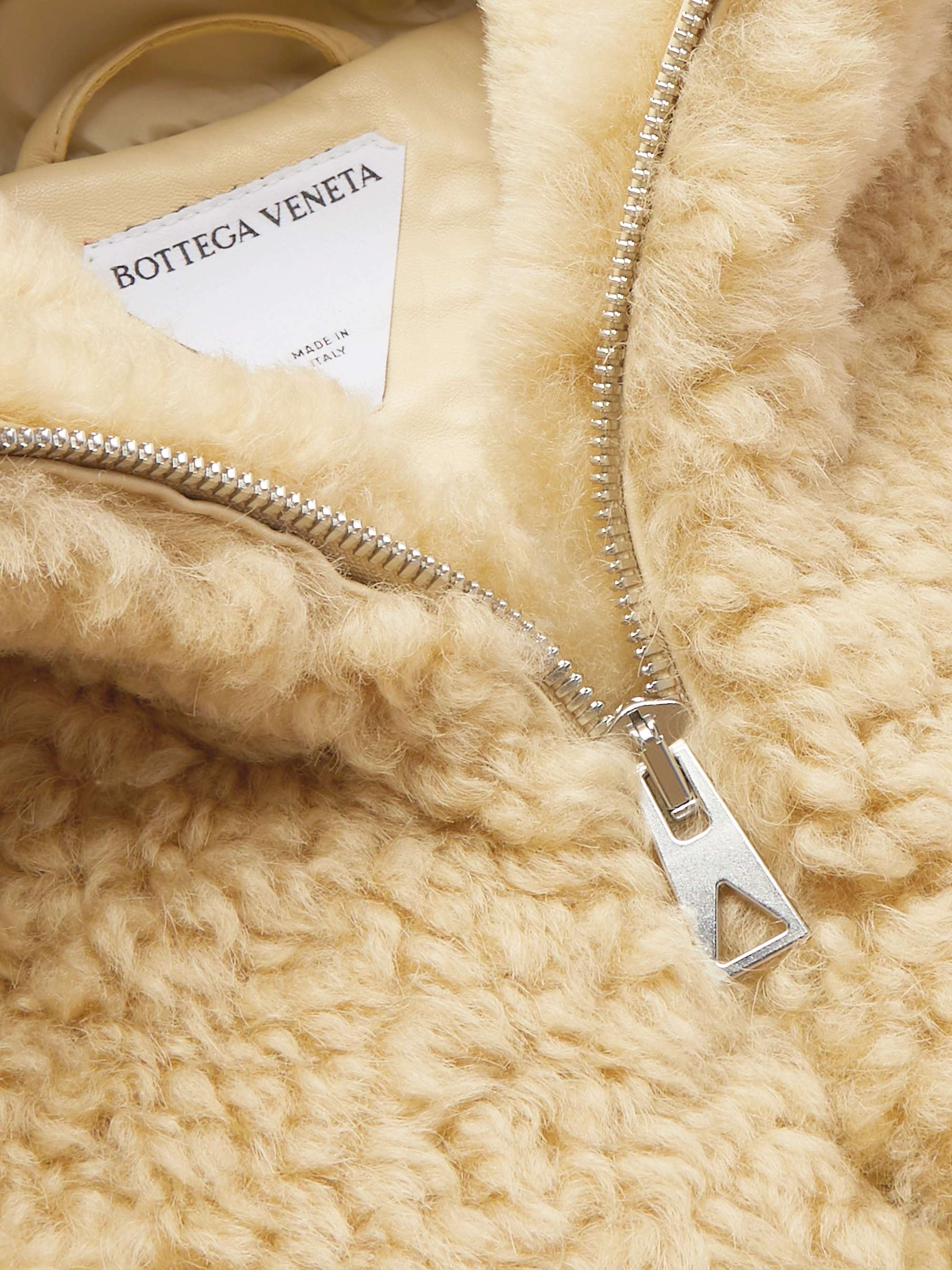 BOTTEGA VENETA Teddy Shearling Hooded Blouson Jacket