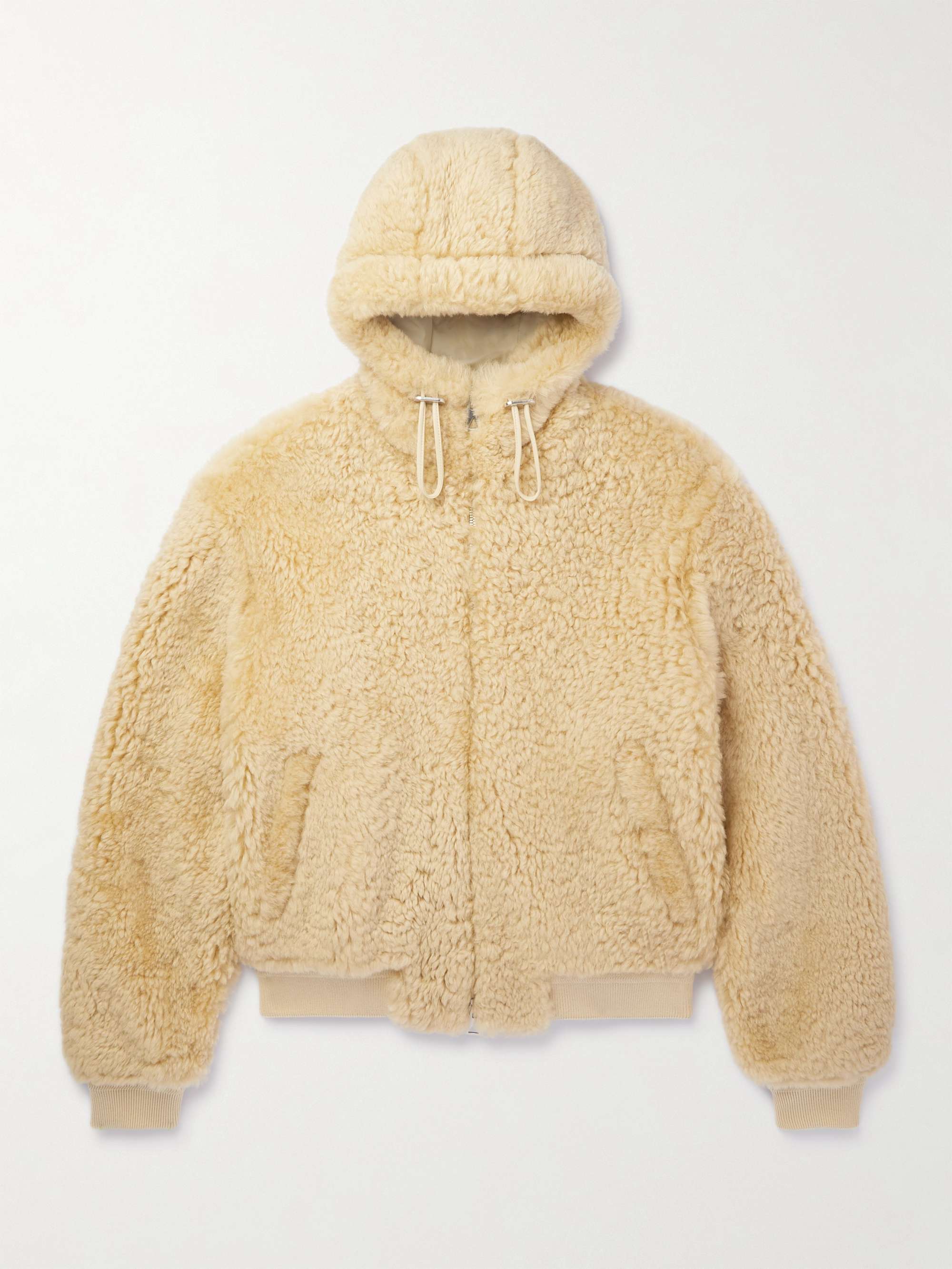 BOTTEGA VENETA Teddy Shearling Hooded Blouson Jacket for Men | MR PORTER