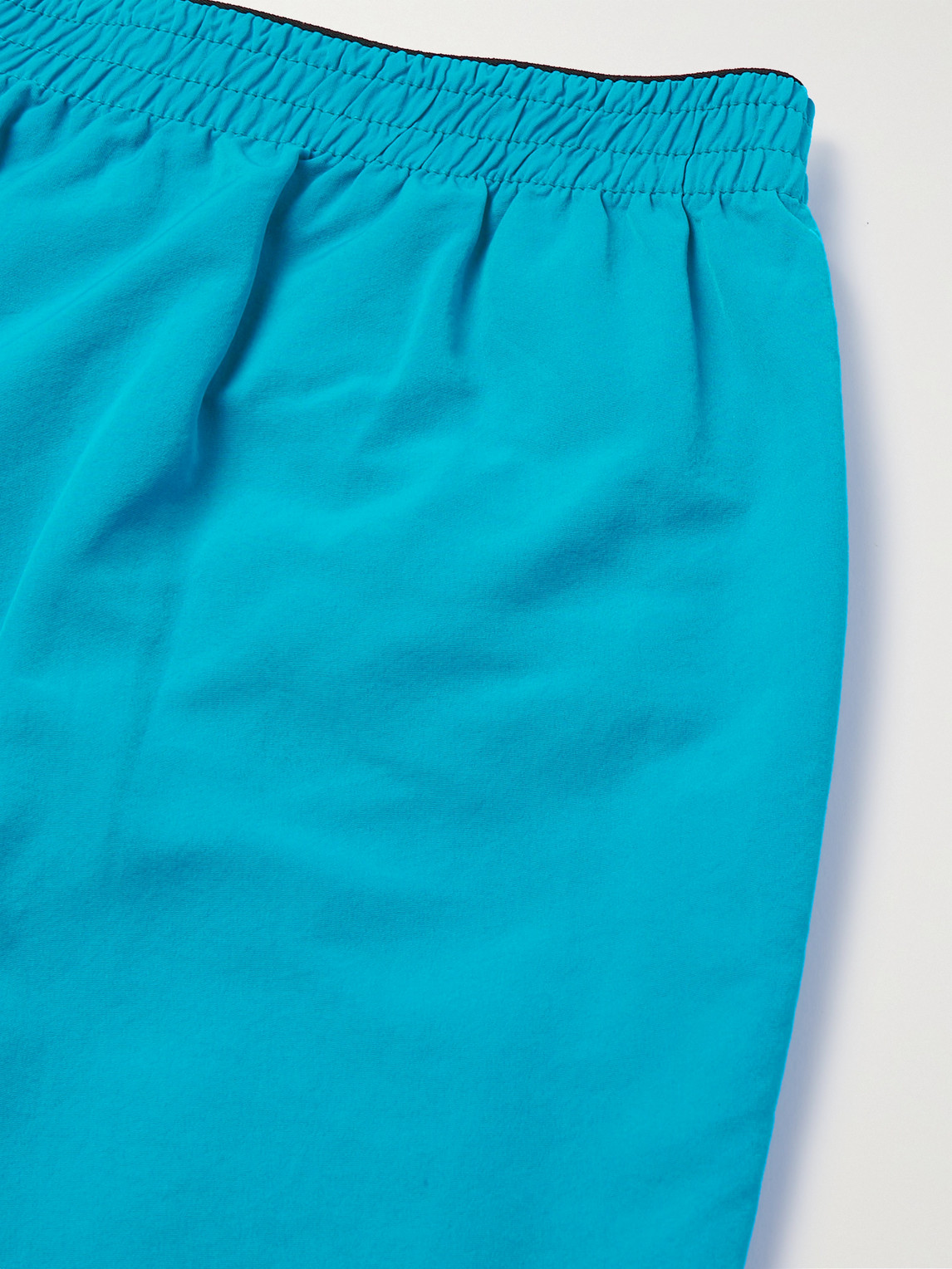 Shop Bottega Veneta Short-length Tech-faille Swim Shorts In Blue