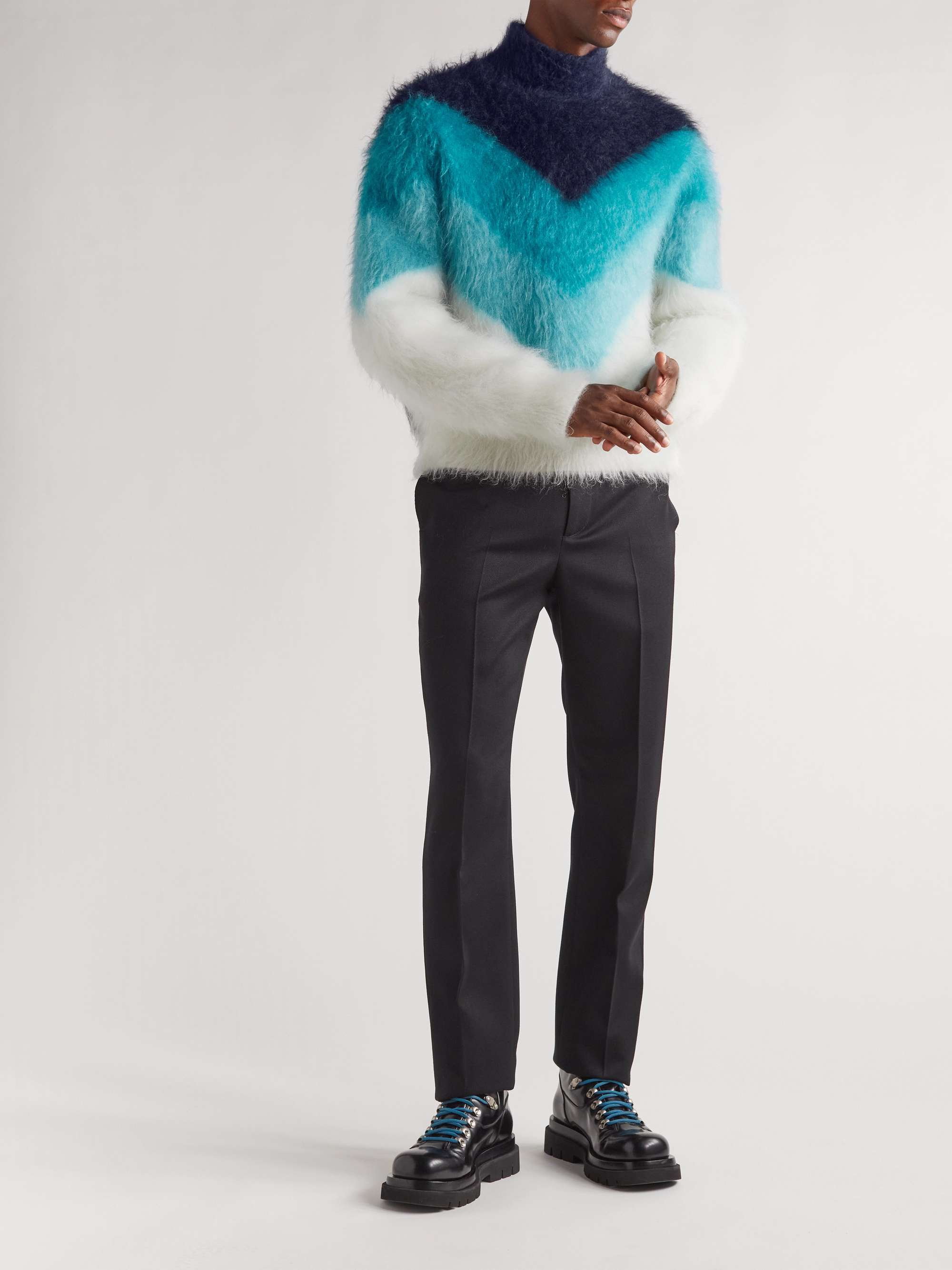BOTTEGA VENETA Chevron Knitted Rollneck Sweater
