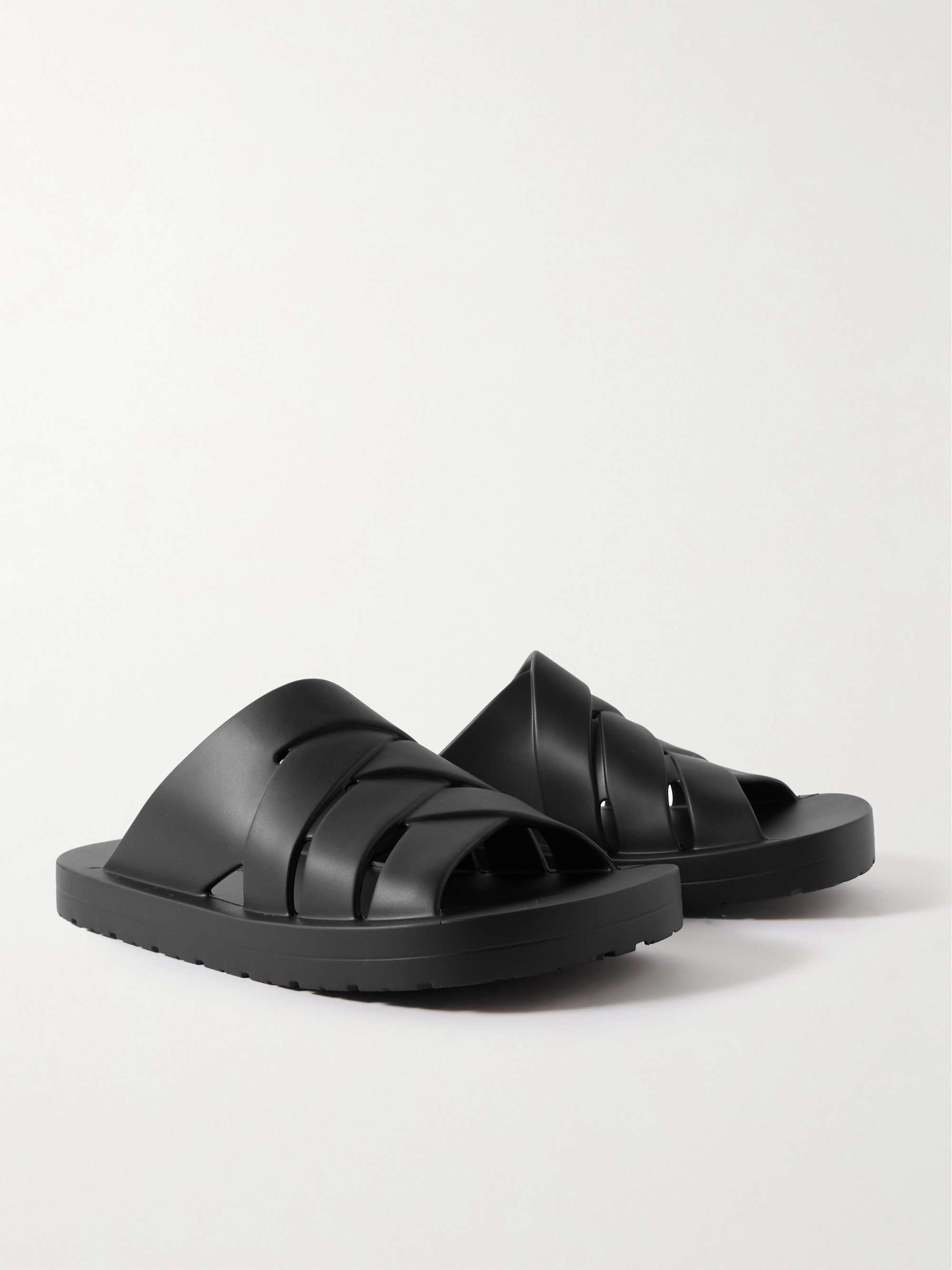 BOTTEGA VENETA Matt Rubber Sandals for Men | MR PORTER