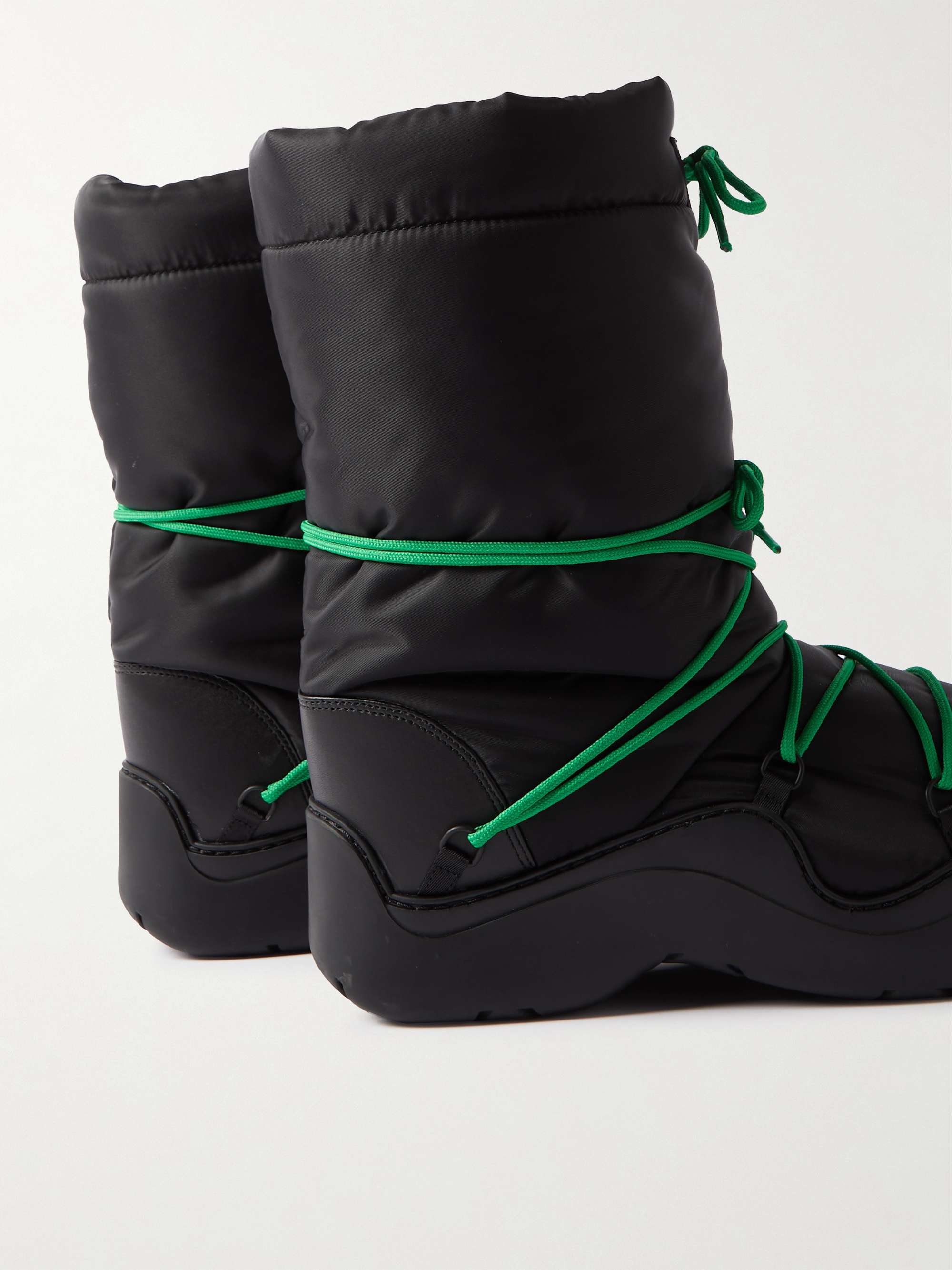 BOTTEGA VENETA Puddle Rubber-Trimmed Quilted Shell Boots