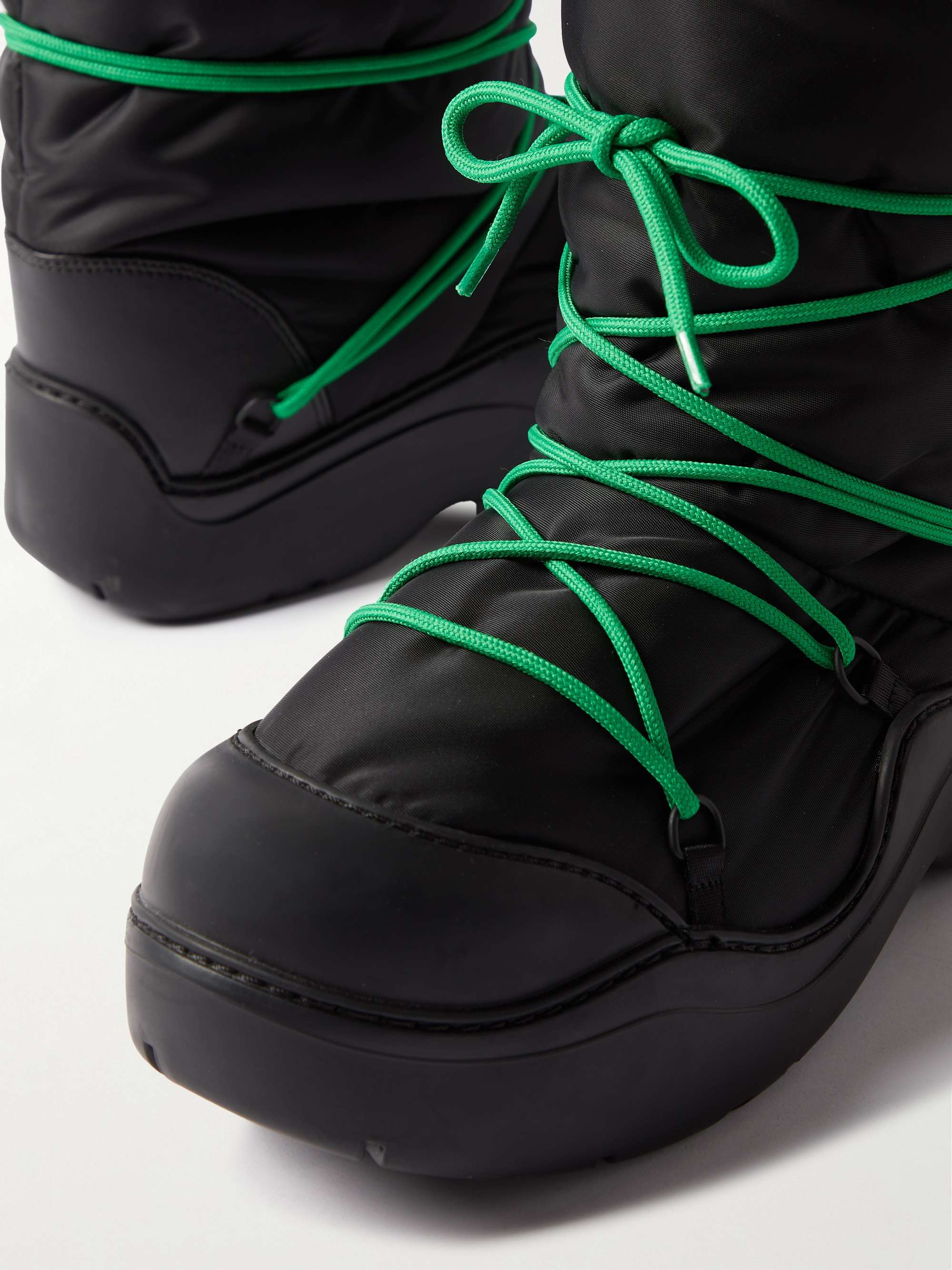 BOTTEGA VENETA Puddle Rubber-Trimmed Quilted Shell Boots