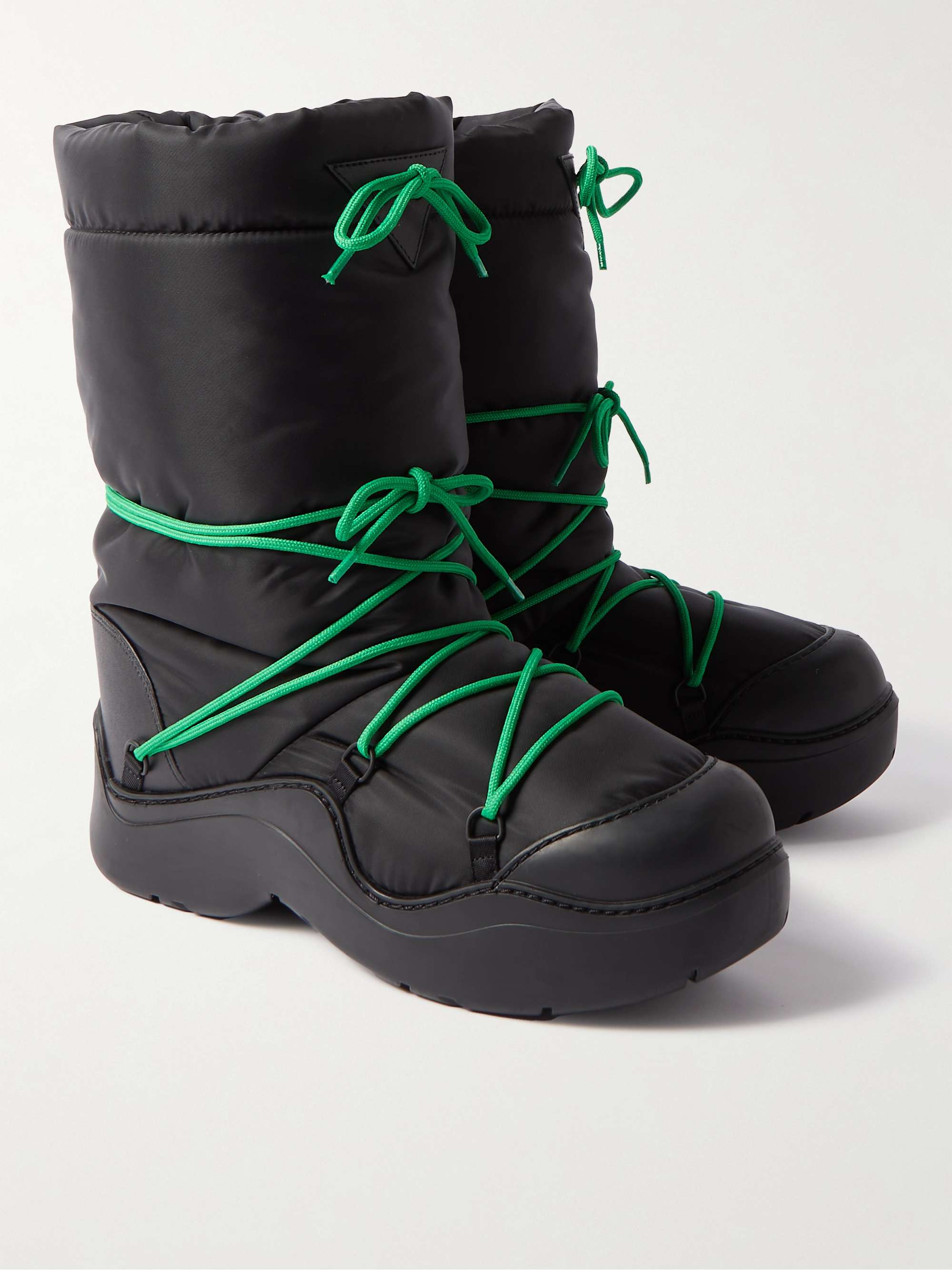 BOTTEGA VENETA Puddle Rubber-Trimmed Quilted Shell Boots