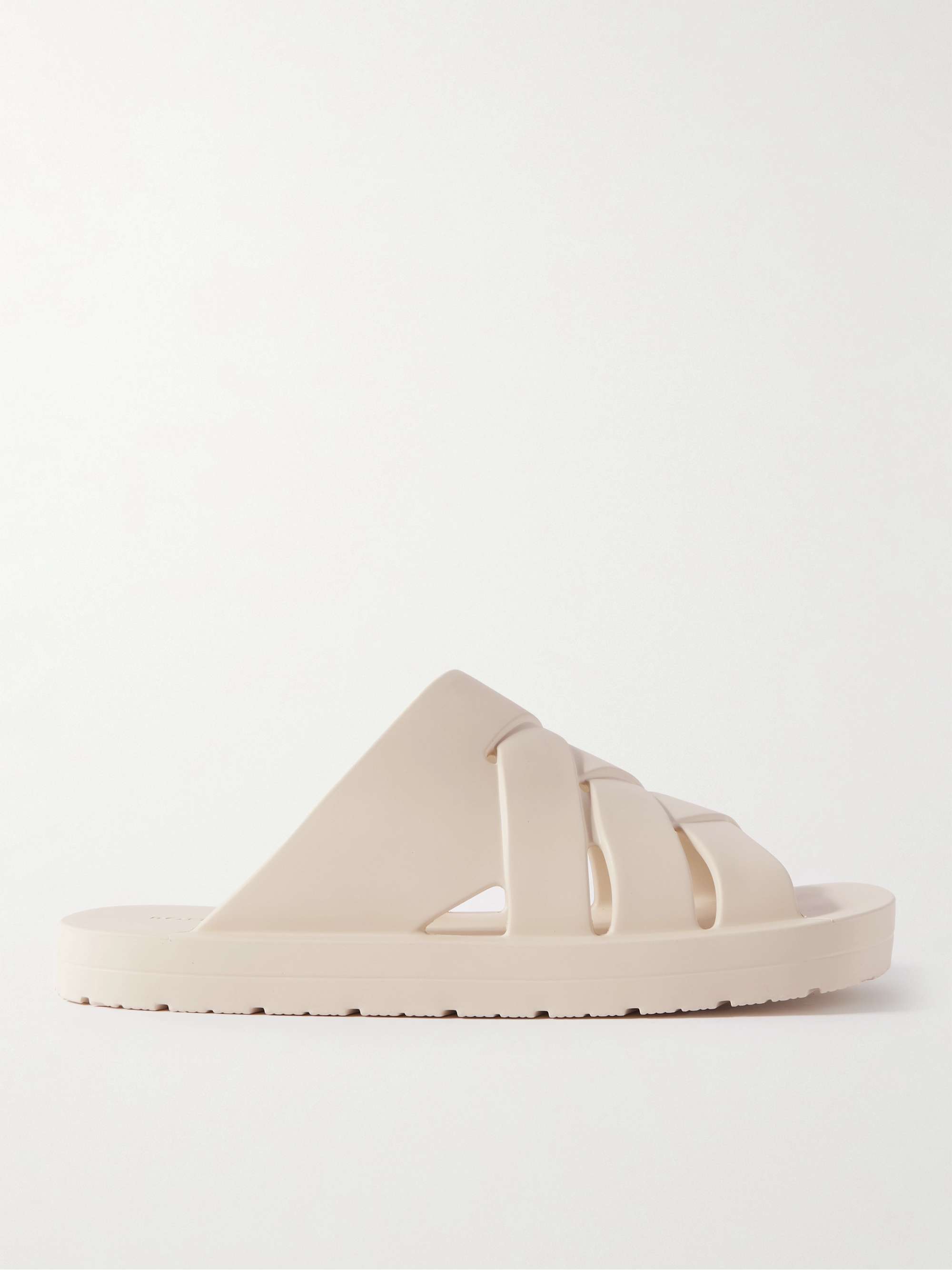 BOTTEGA VENETA Matt Rubber Sandals for Men | MR PORTER