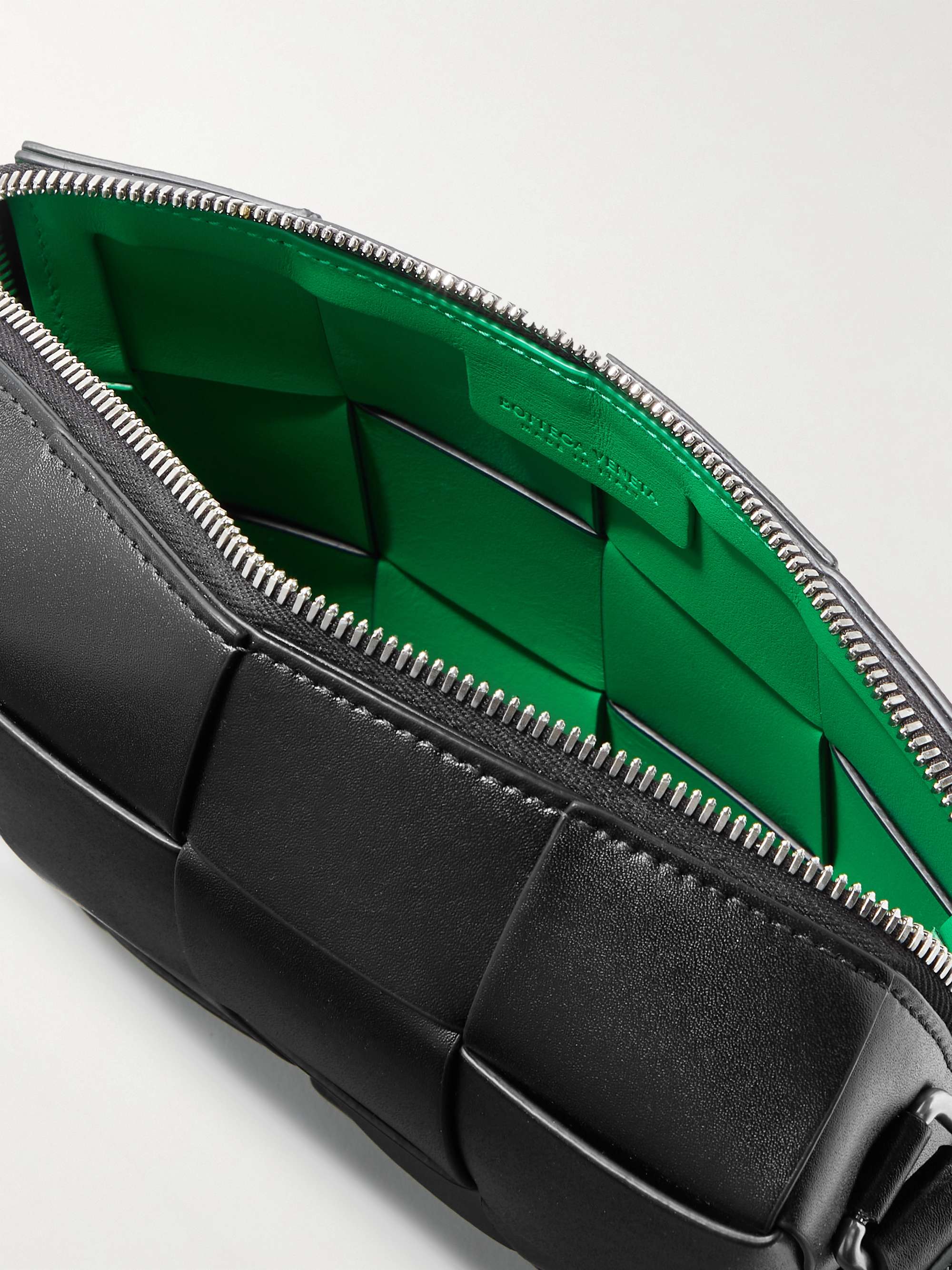 BOTTEGA VENETA Intrecciato Leather Messenger Bag