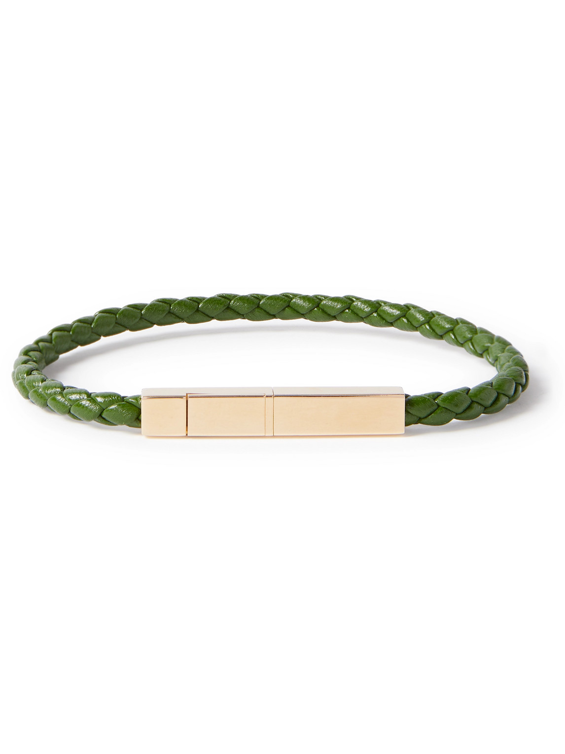 Bottega Veneta Green Braid Bracelet