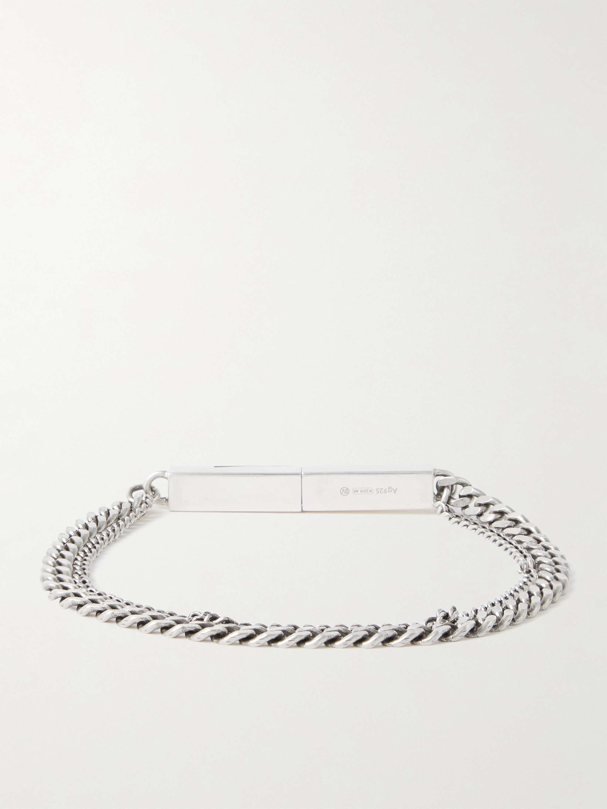 Bottega Veneta® Men's Bolt Bracelet in Silver / Yellow Gold. Shop