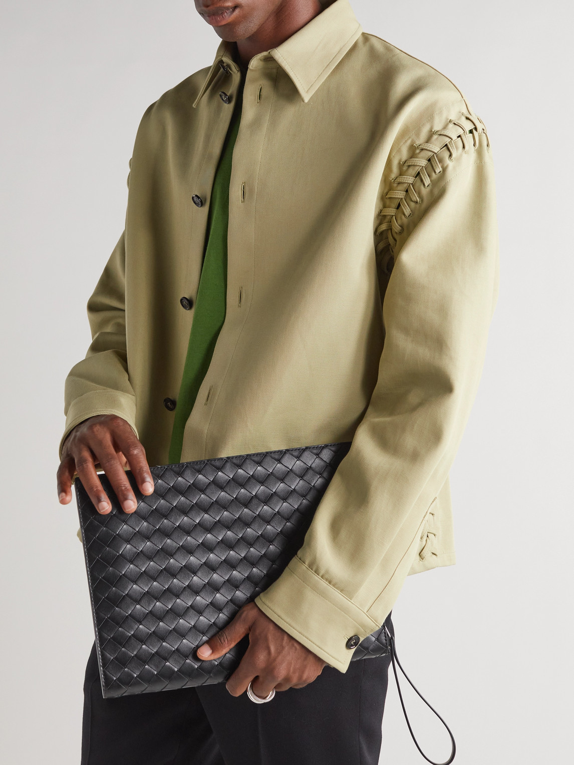 Intreciatto Leather Pouch — 2