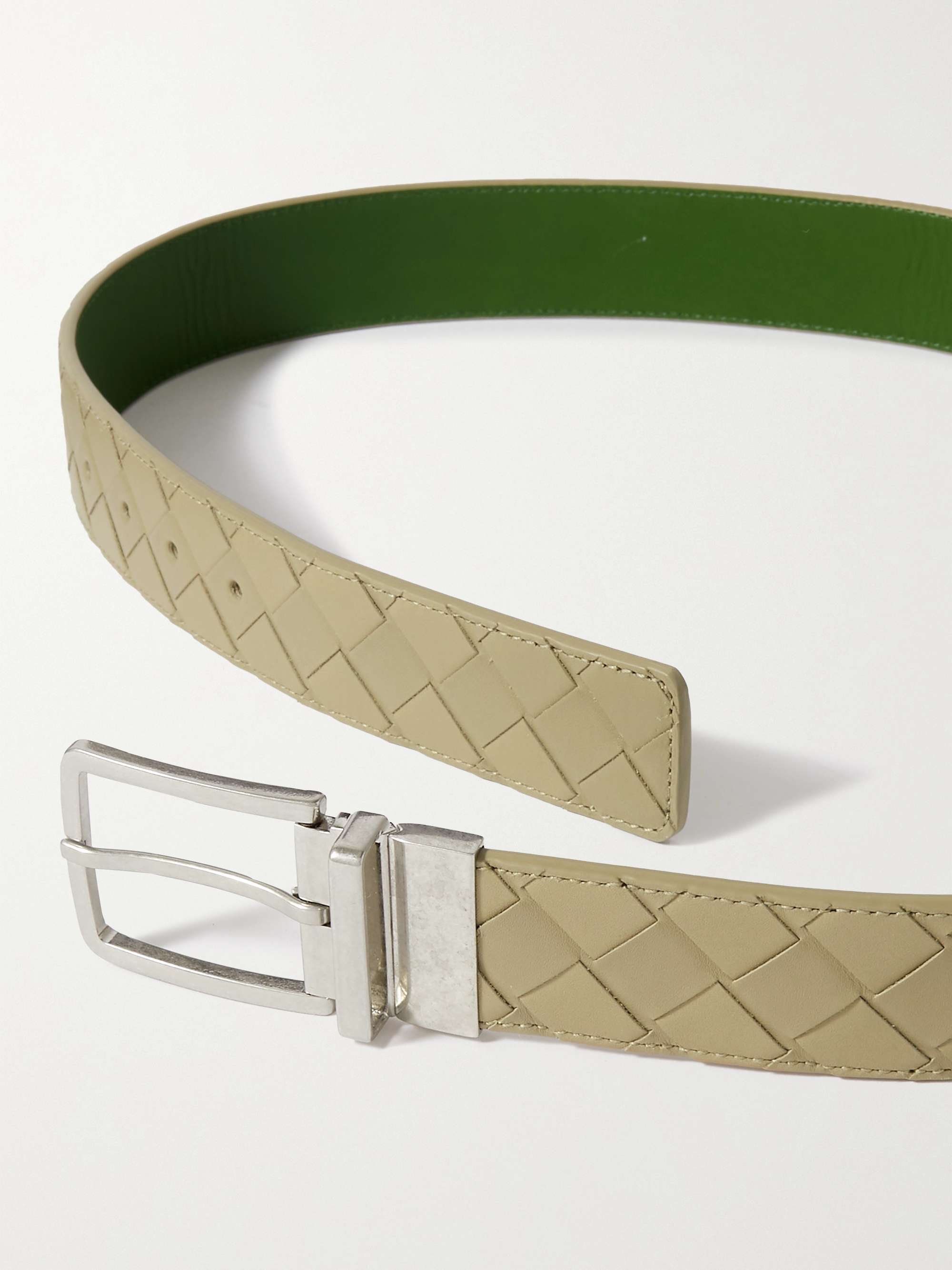 BOTTEGA VENETA 3.5cm Reversible Intrecciato Leather Belt