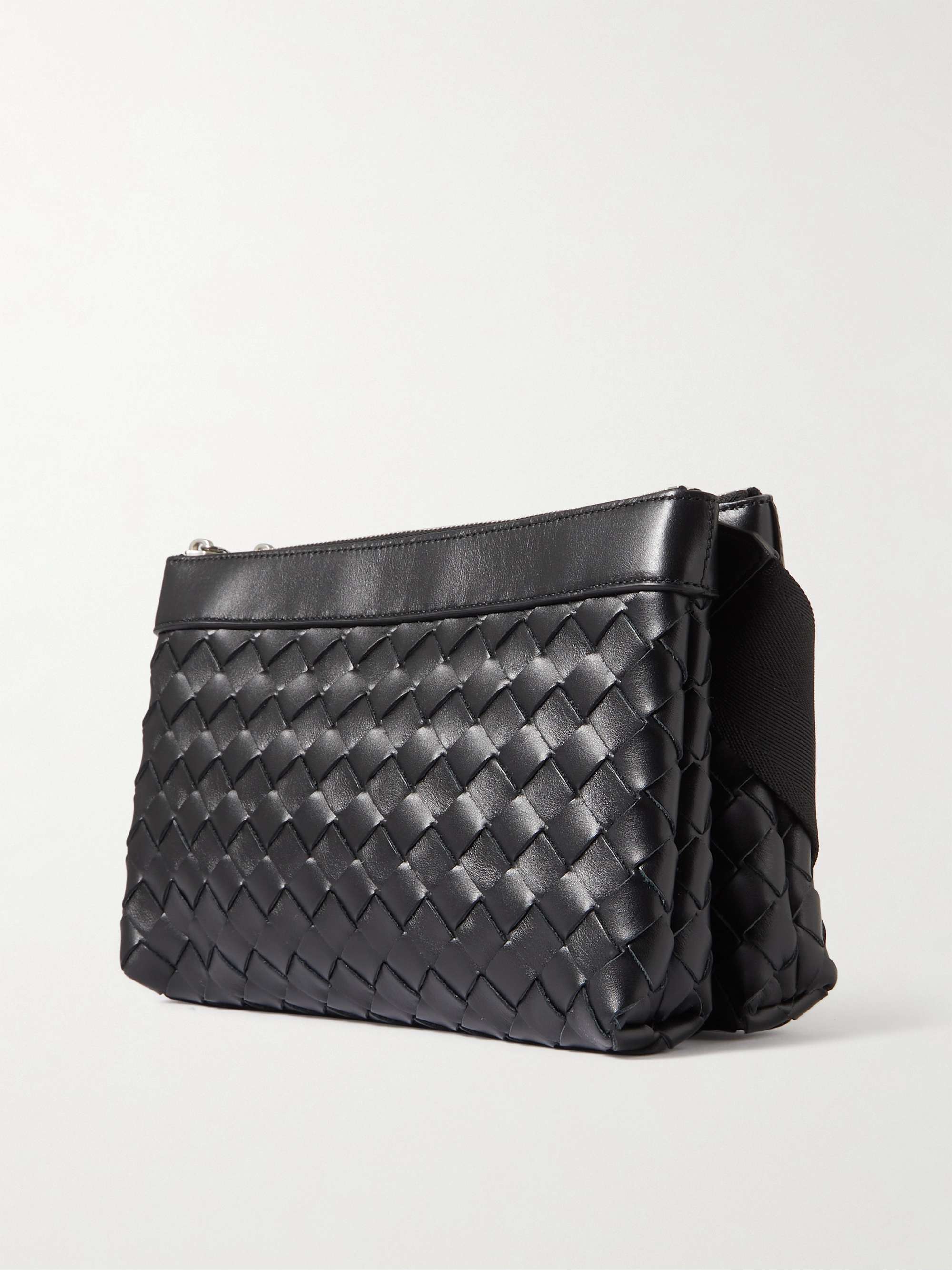 BOTTEGA VENETA Intrecciato Leather Messenger Bag