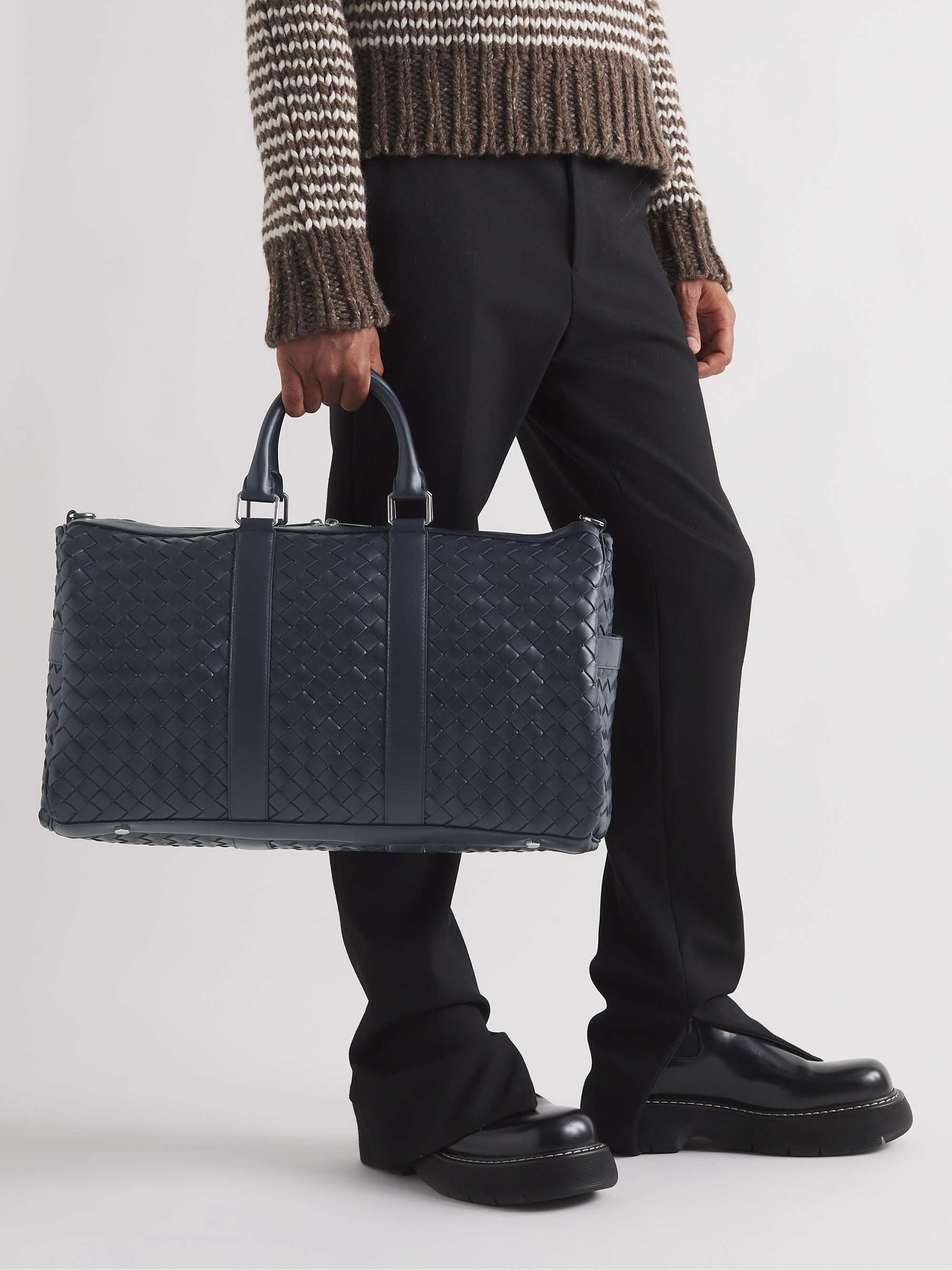 BOTTEGA VENETA Intrecciato Leather Duffle Bag