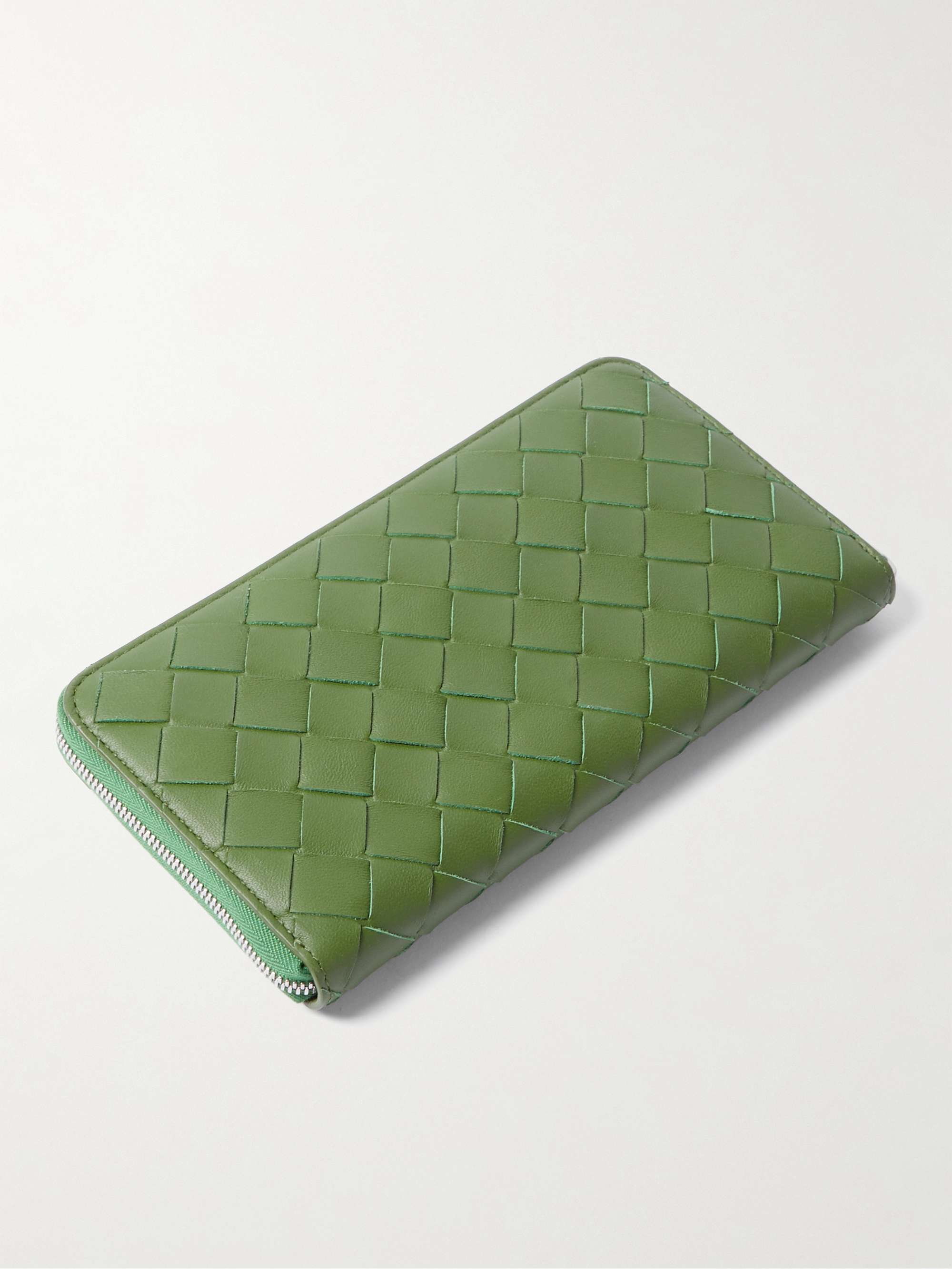 BOTTEGA VENETA Intrecciato Leather Zip-Around Wallet