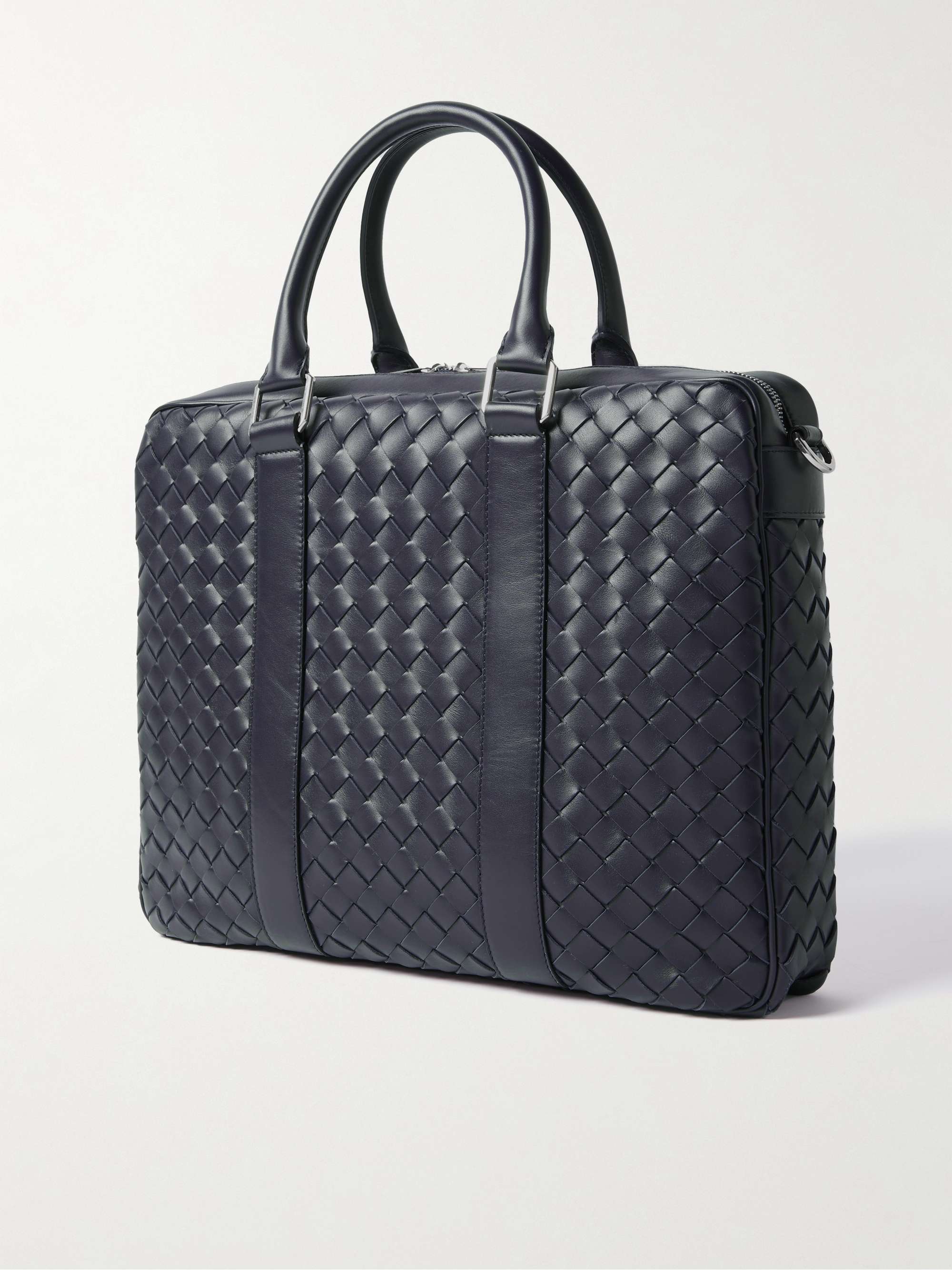 BOTTEGA VENETA Avenue Intrecciato Leather Briefcase
