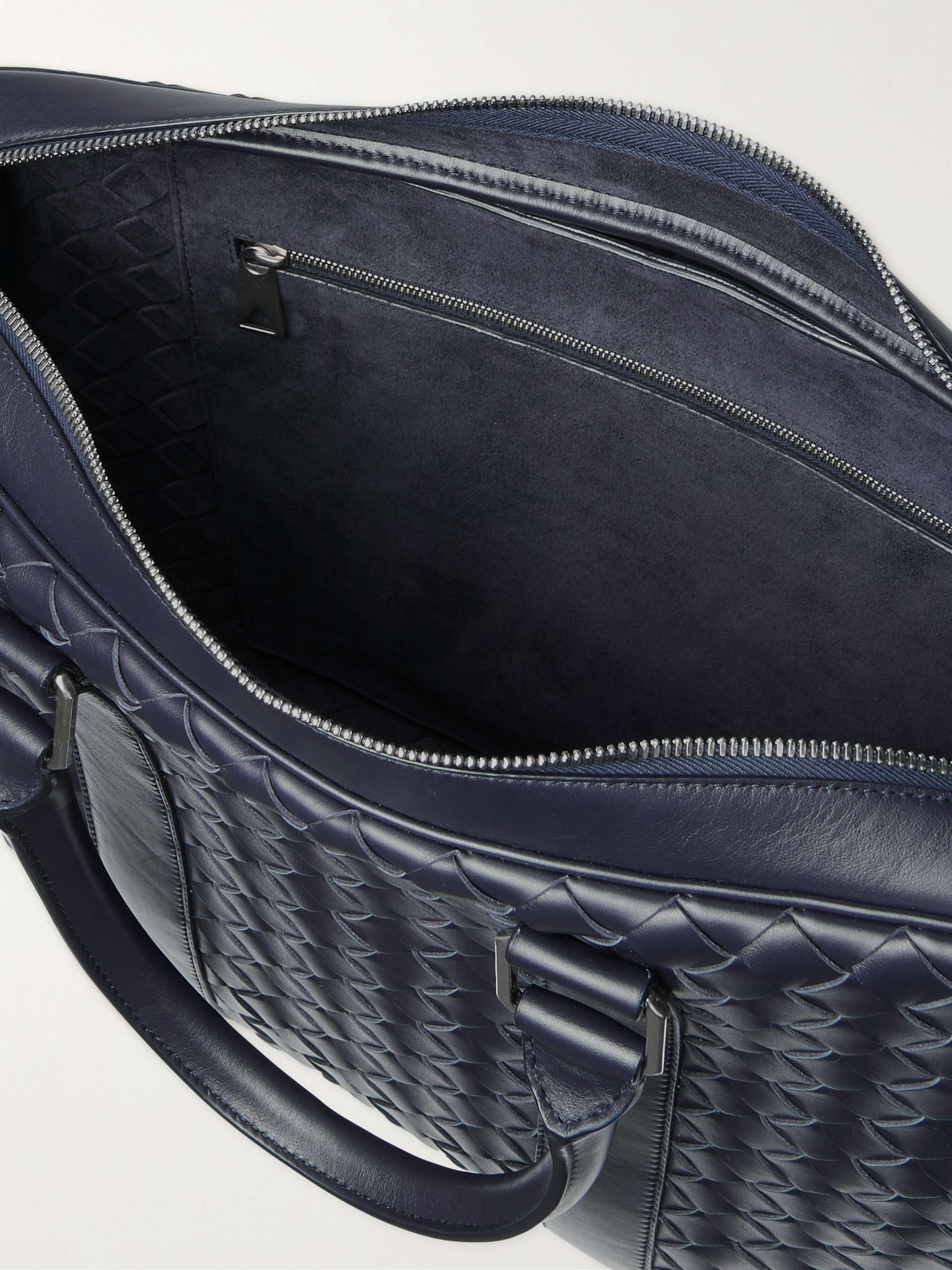 BOTTEGA VENETA Avenue Intrecciato Leather Briefcase