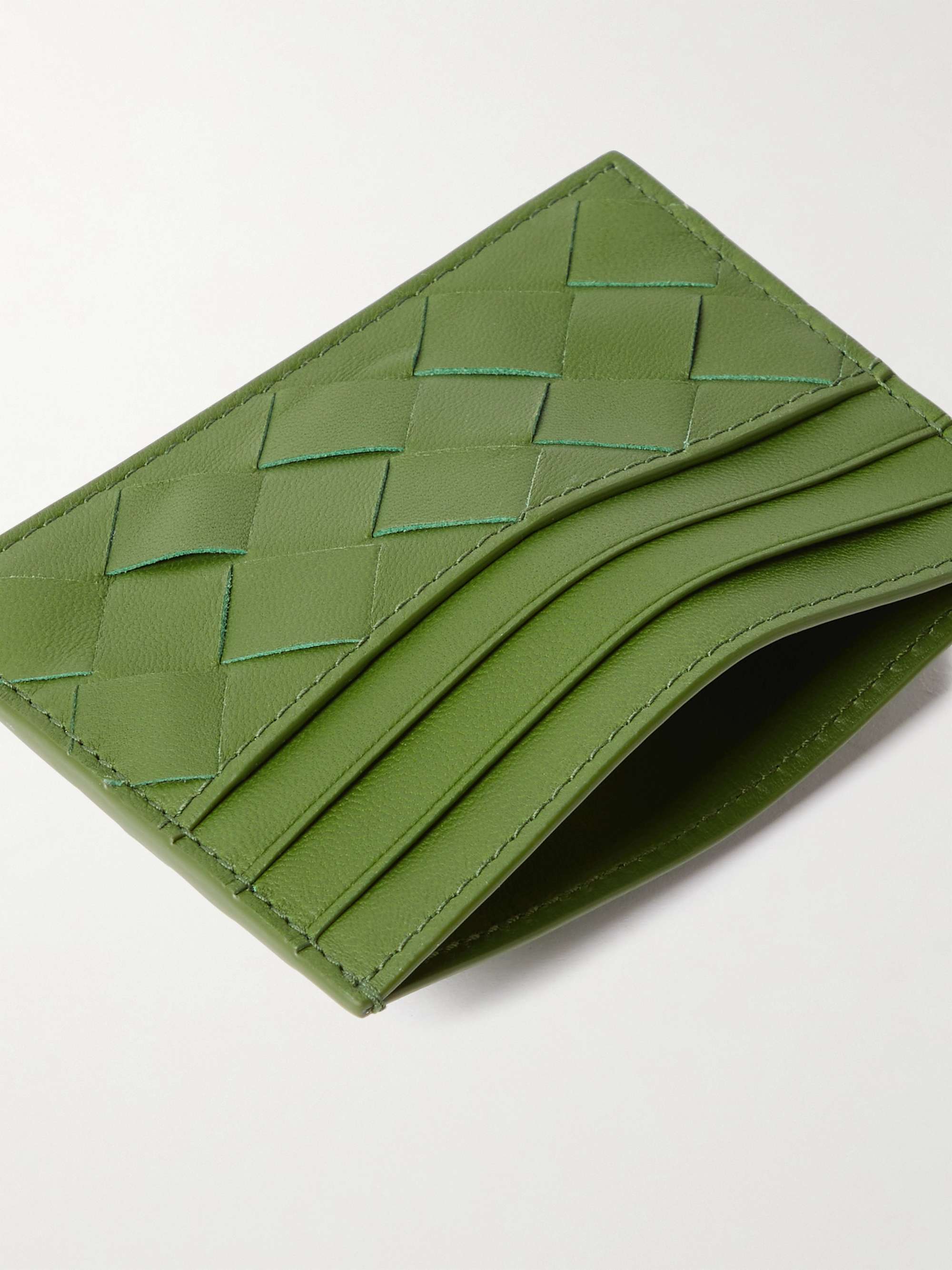 Intrecciato Leather Cardholder