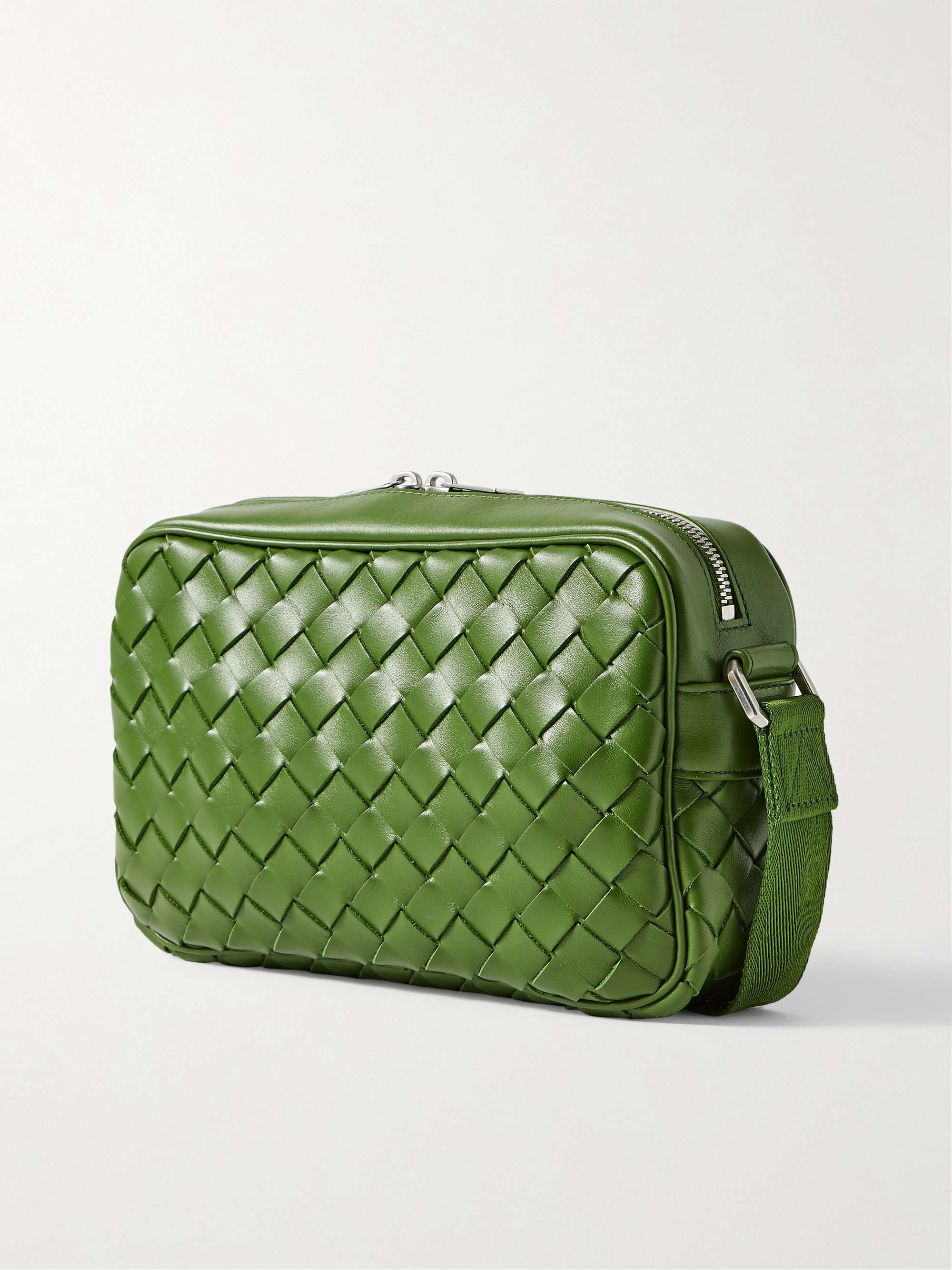BOTTEGA VENETA Intrecciato Leather Messenger Bag