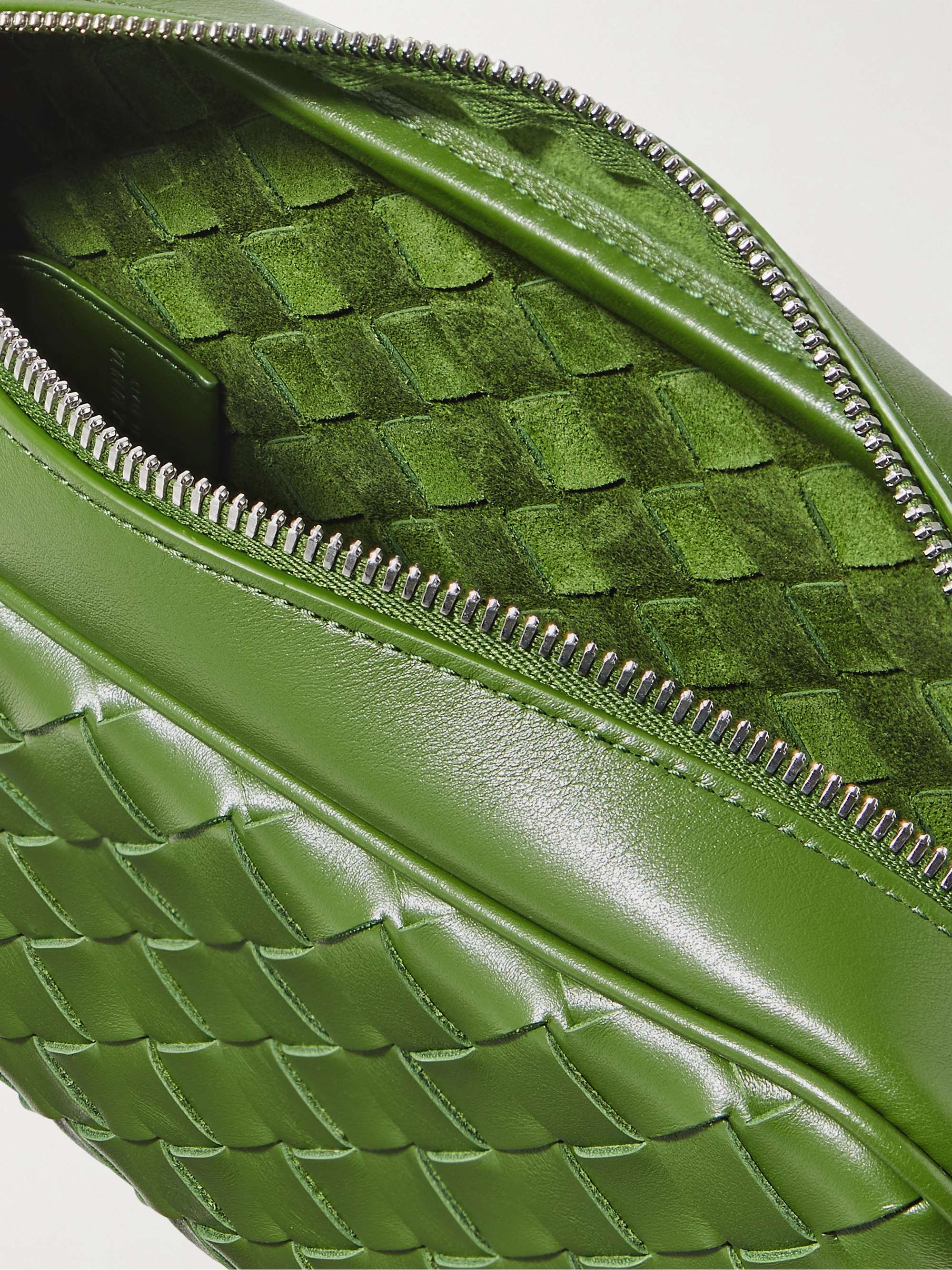 BOTTEGA VENETA Intrecciato Leather Messenger Bag