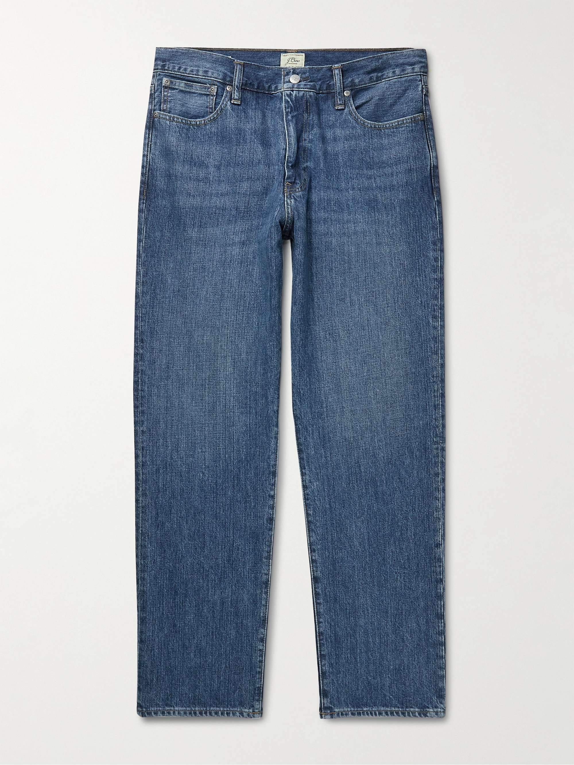 J.Crew: Denim Trouser In Chambray Blue Wash For Women