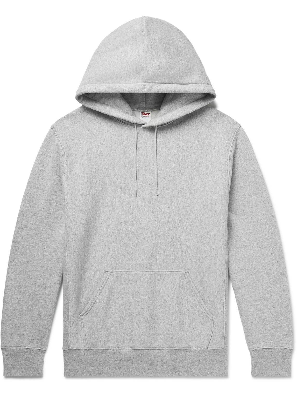J.crew Slim-fit Cotton-jersey Hoodie In Gray