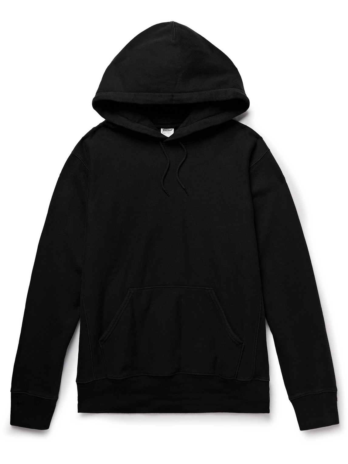J.crew Slim-fit Cotton-blend Jersey Hoodie In Black