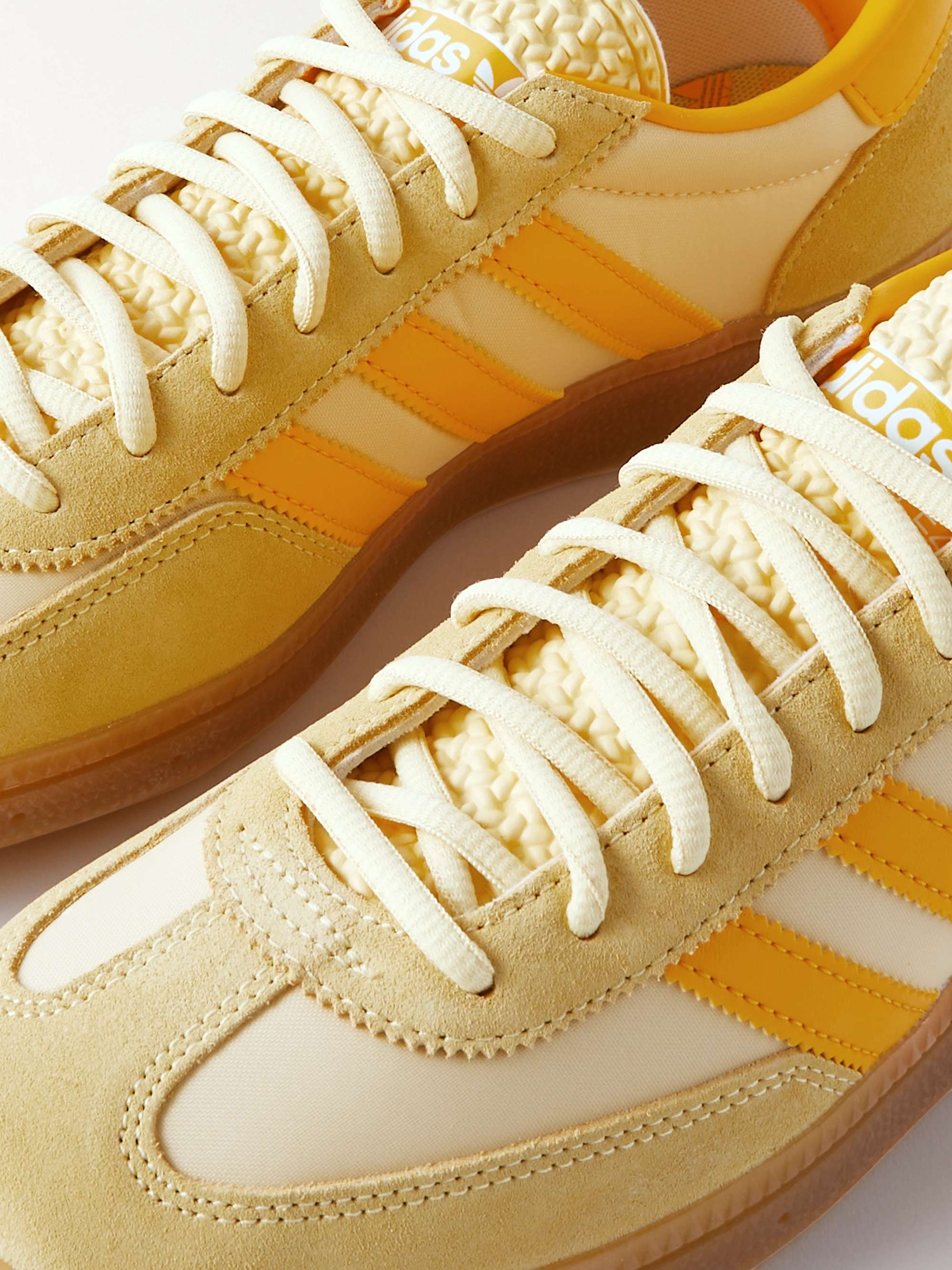 ADIDAS Handball Leather-Trimmed Nylon and Suede Sneakers for Men | MR PORTER