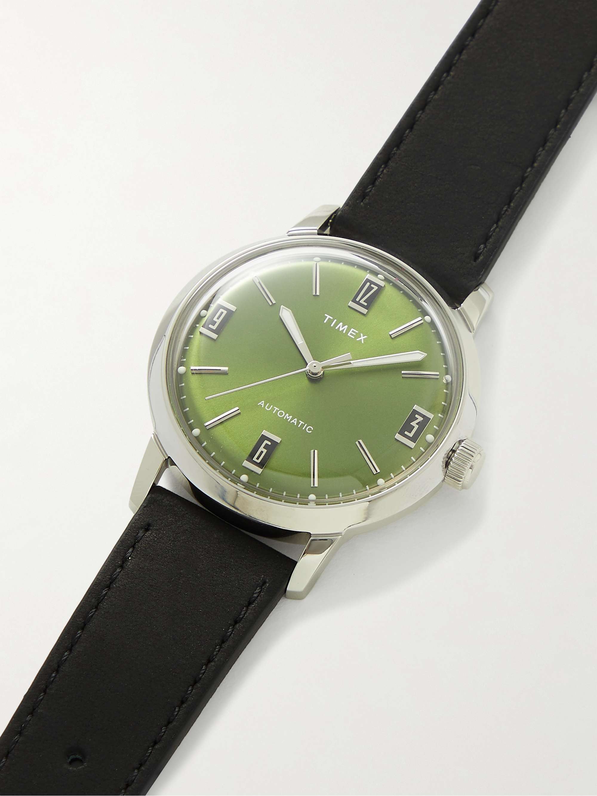 TIMEX Marlin Automatic 40mm Stainless Steel and Leather Watch