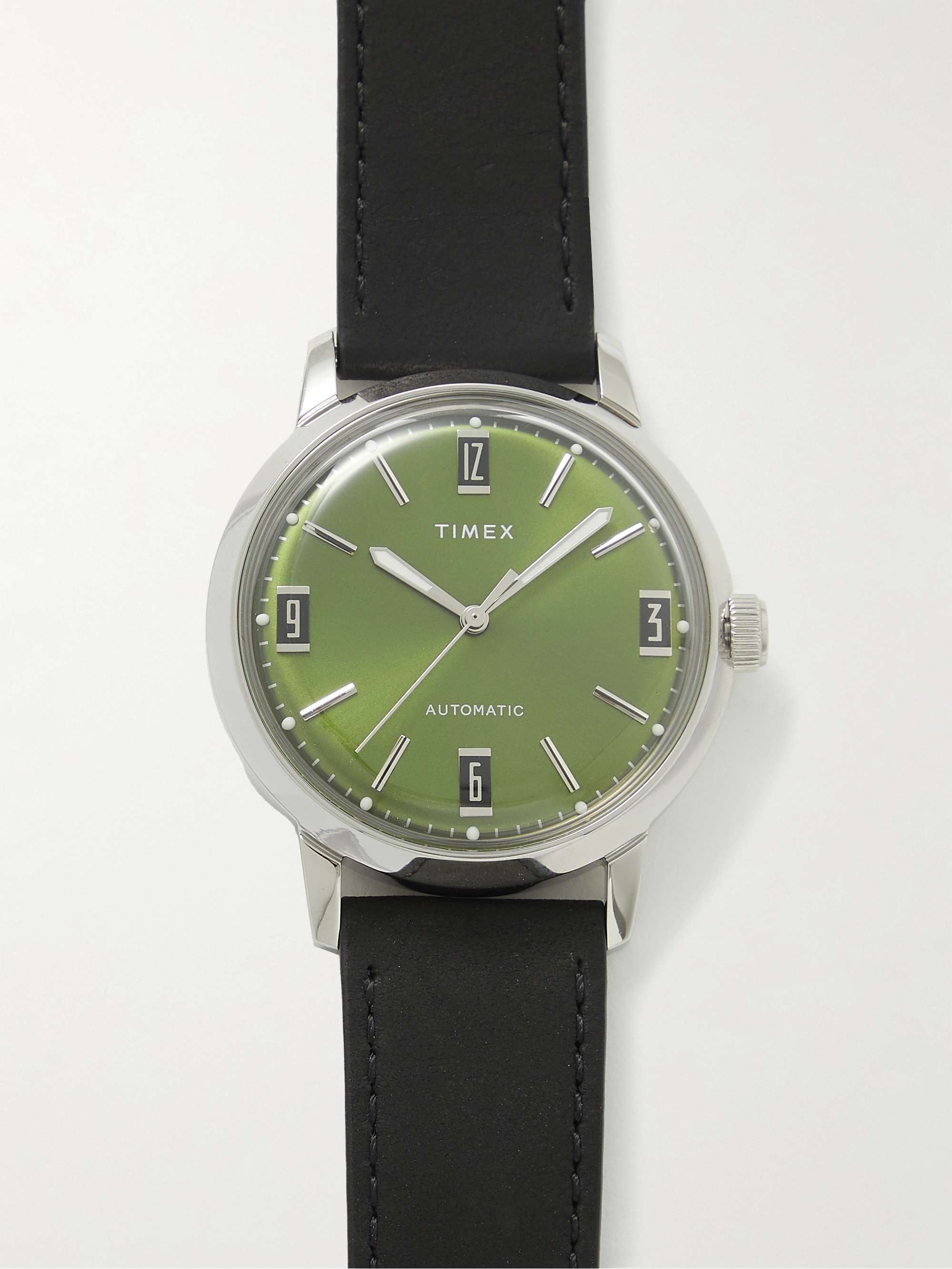 TIMEX Marlin Automatic 40mm Stainless Steel and Leather Watch