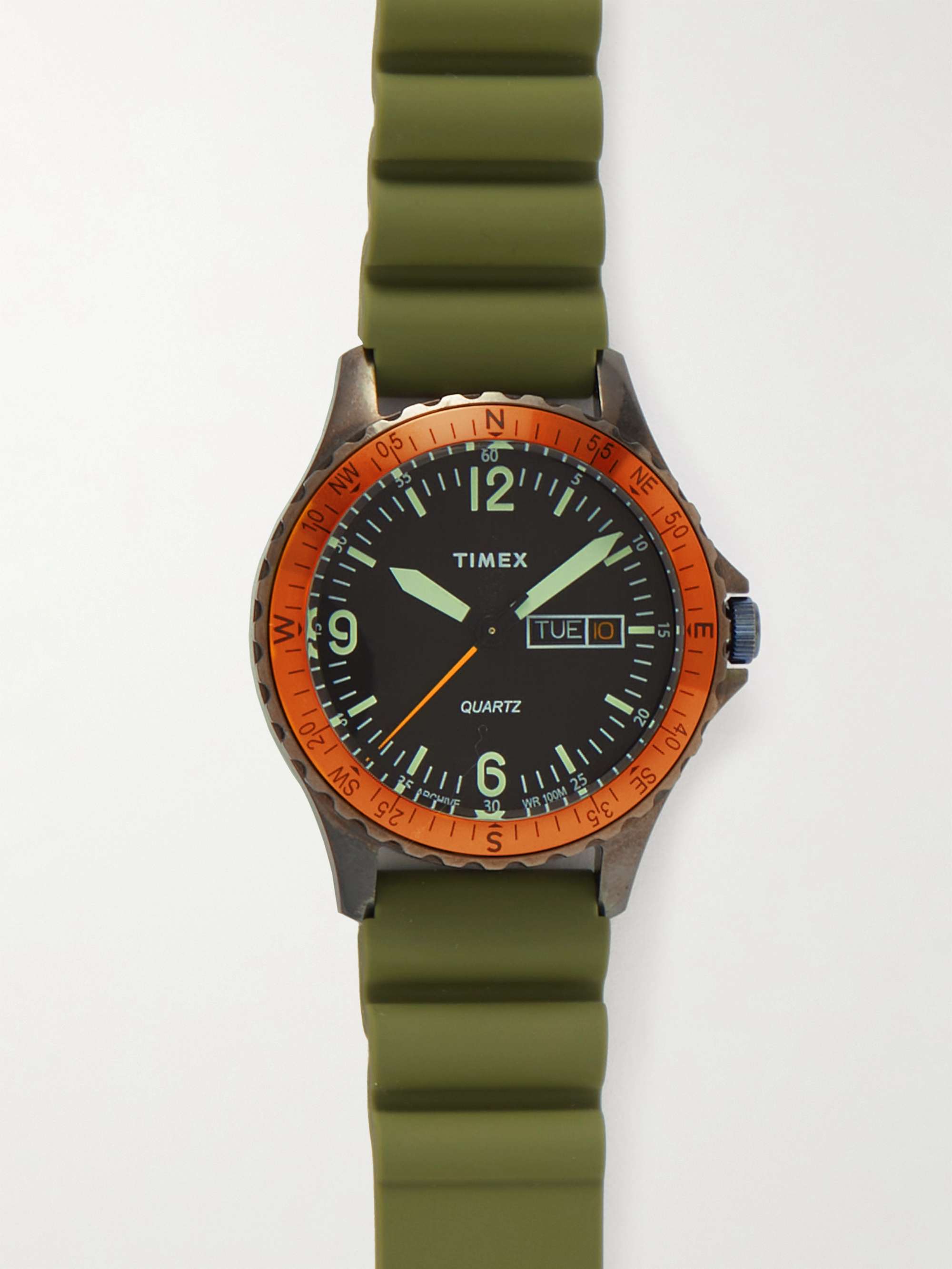 TIMEX Navi Land 38mm Stainless Steel and Rubber Watch