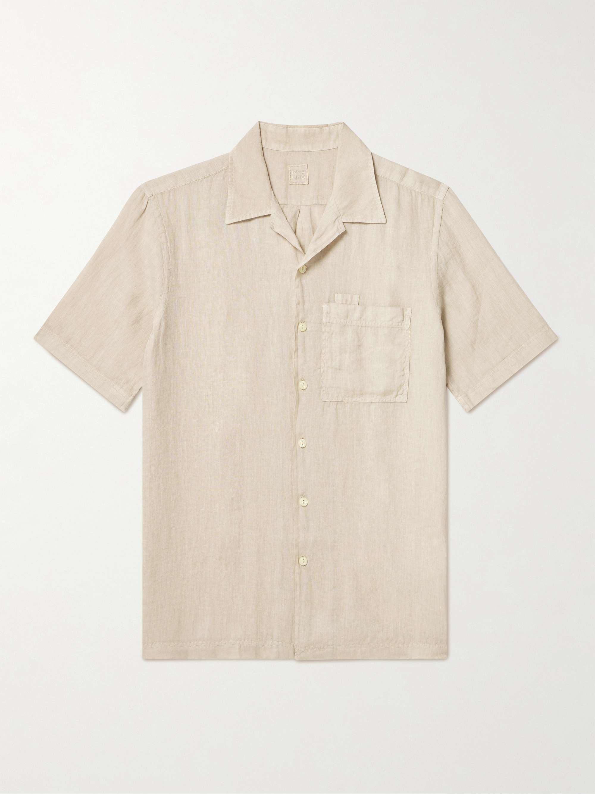 120% LINO Camp-Collar Linen Shirt for Men | MR PORTER