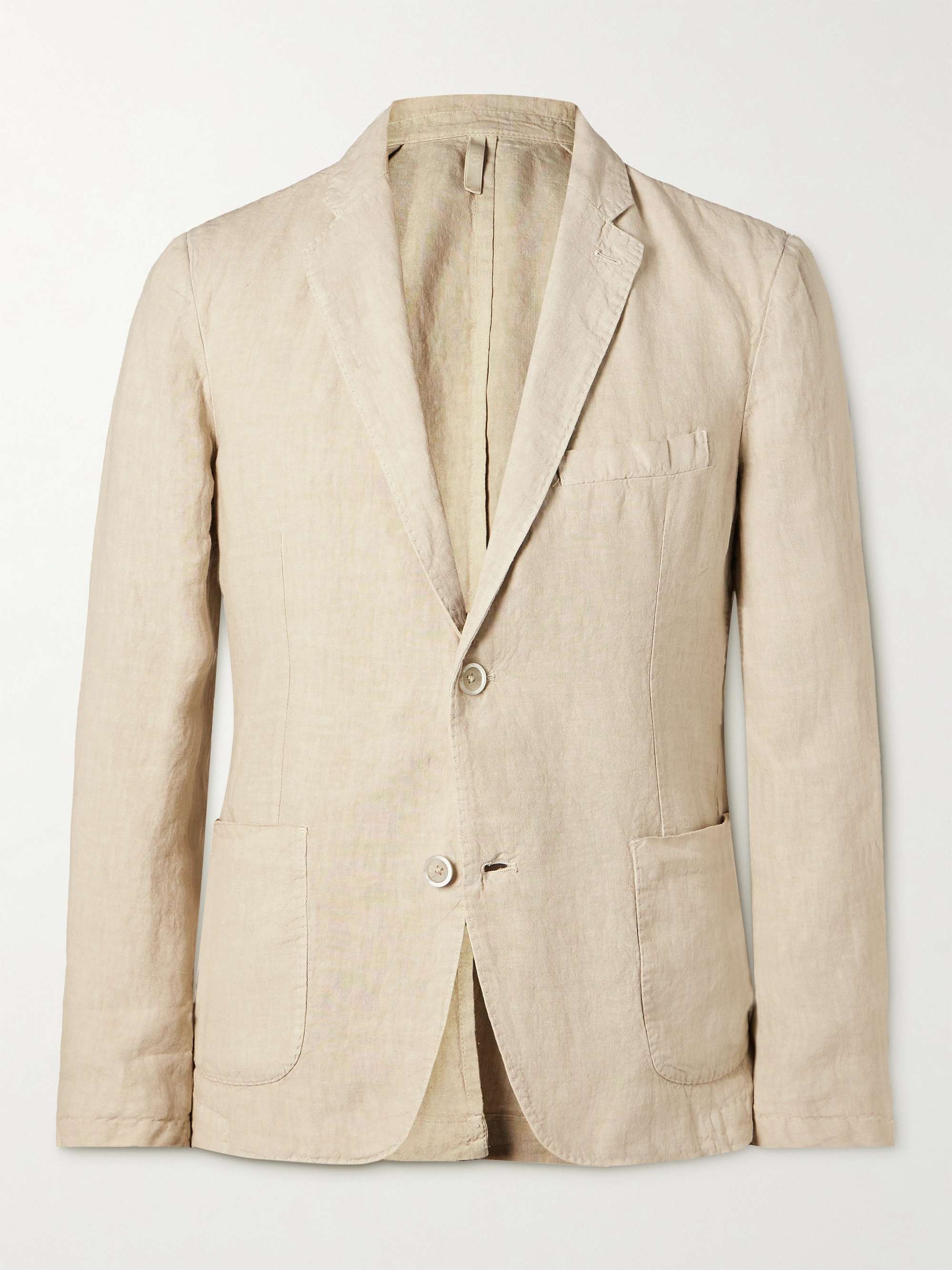 Slim-Fit Linen Blazer