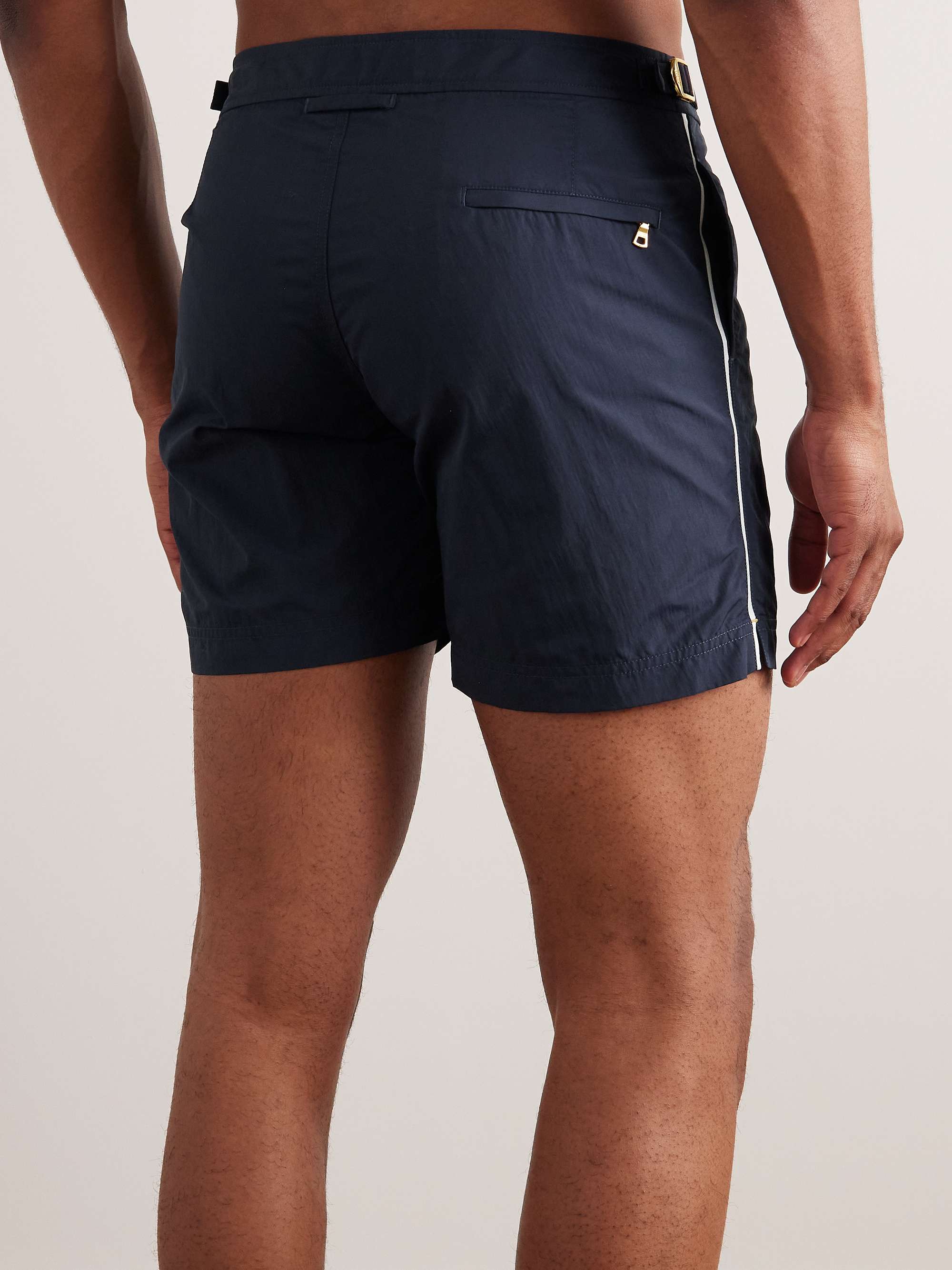ORLEBAR BROWN Bulldog Mid-Length Striped Swim Shorts