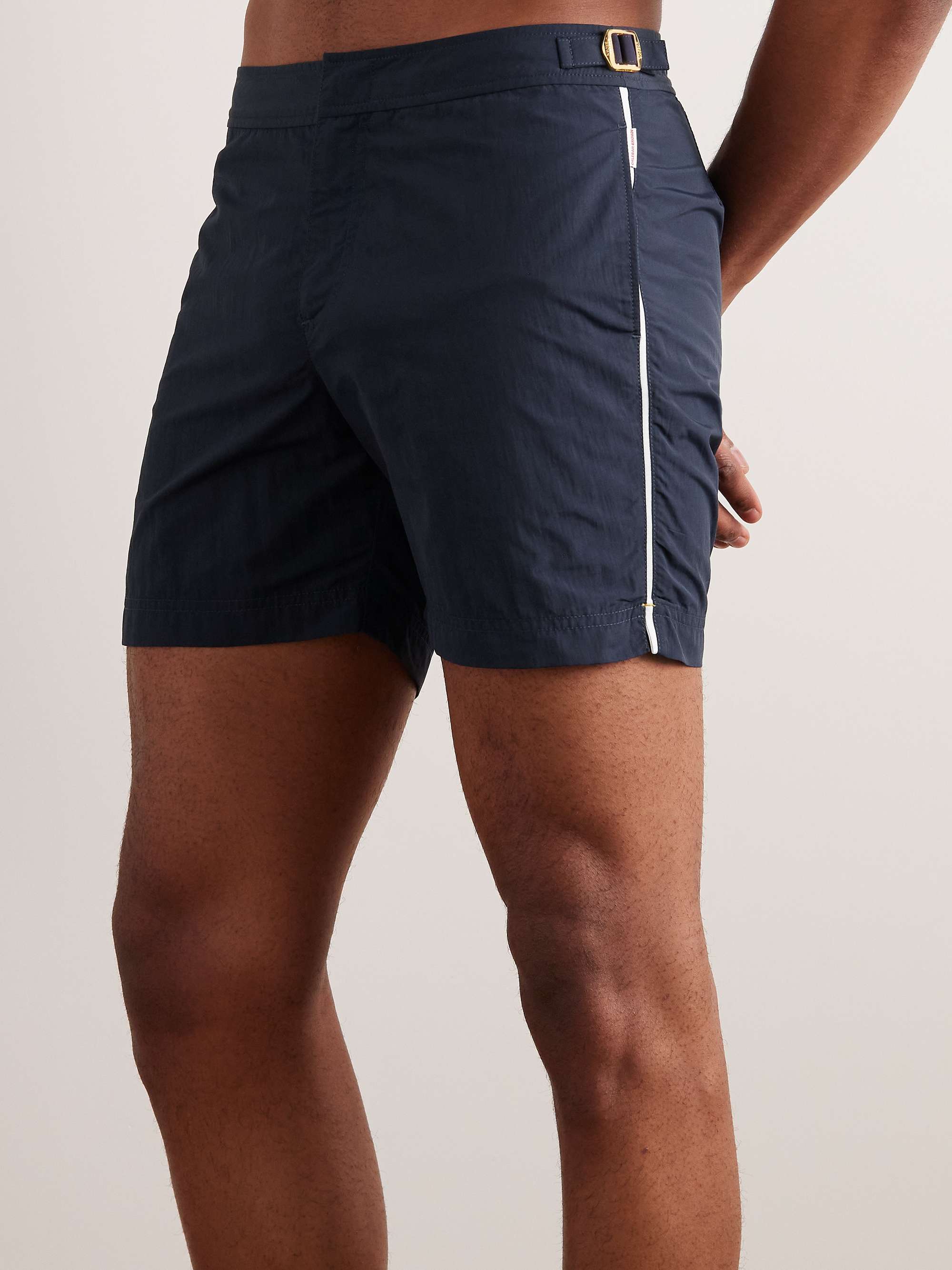 ORLEBAR BROWN Bulldog Mid-Length Striped Swim Shorts