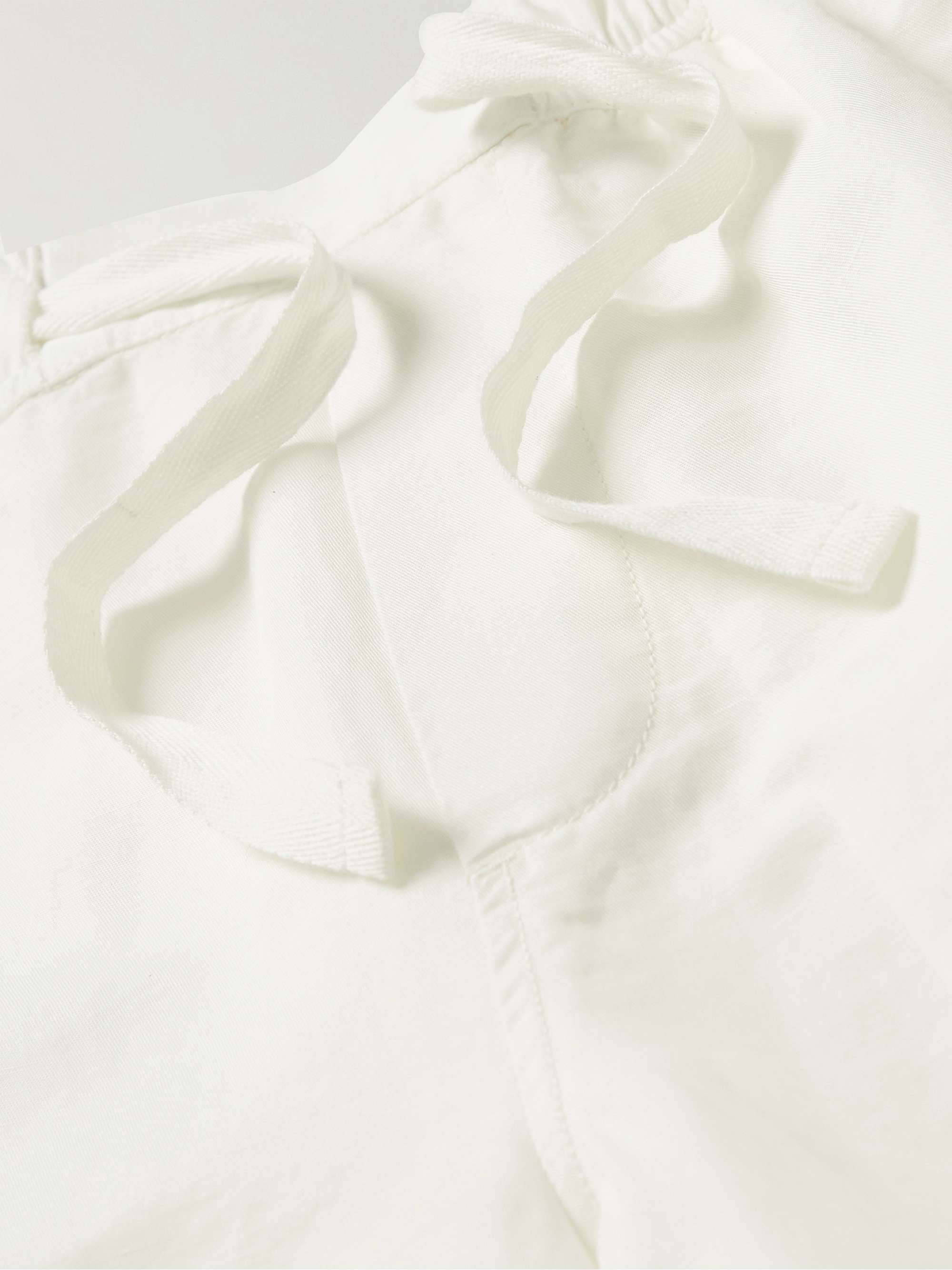 ORLEBAR BROWN Sirma Straight-Leg Garment-Dyed Cotton and Linen-Blend Shorts