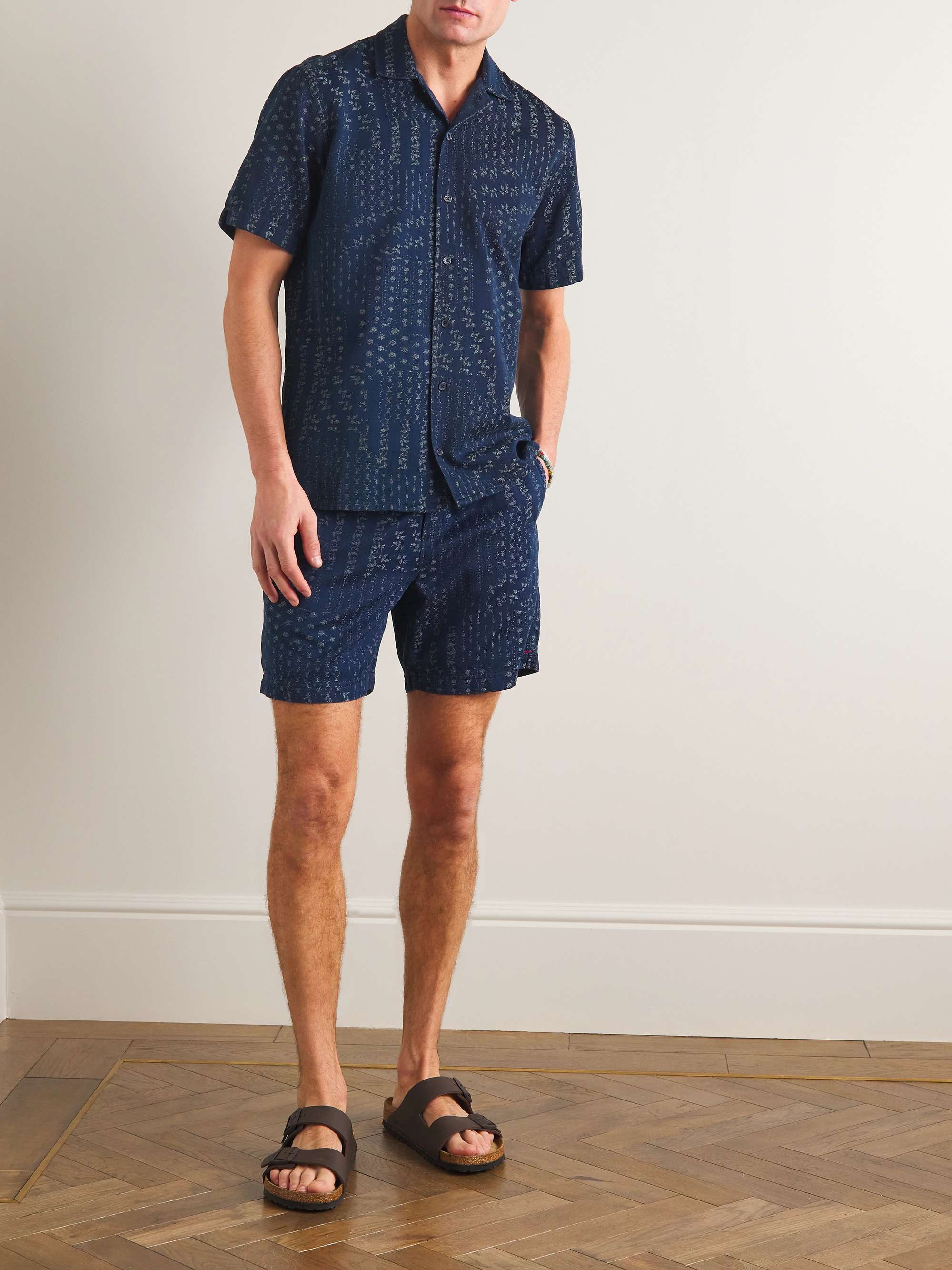 ORLEBAR BROWN Louis Solo Pastiche Straight-Leg Cotton-Jacquard Shorts