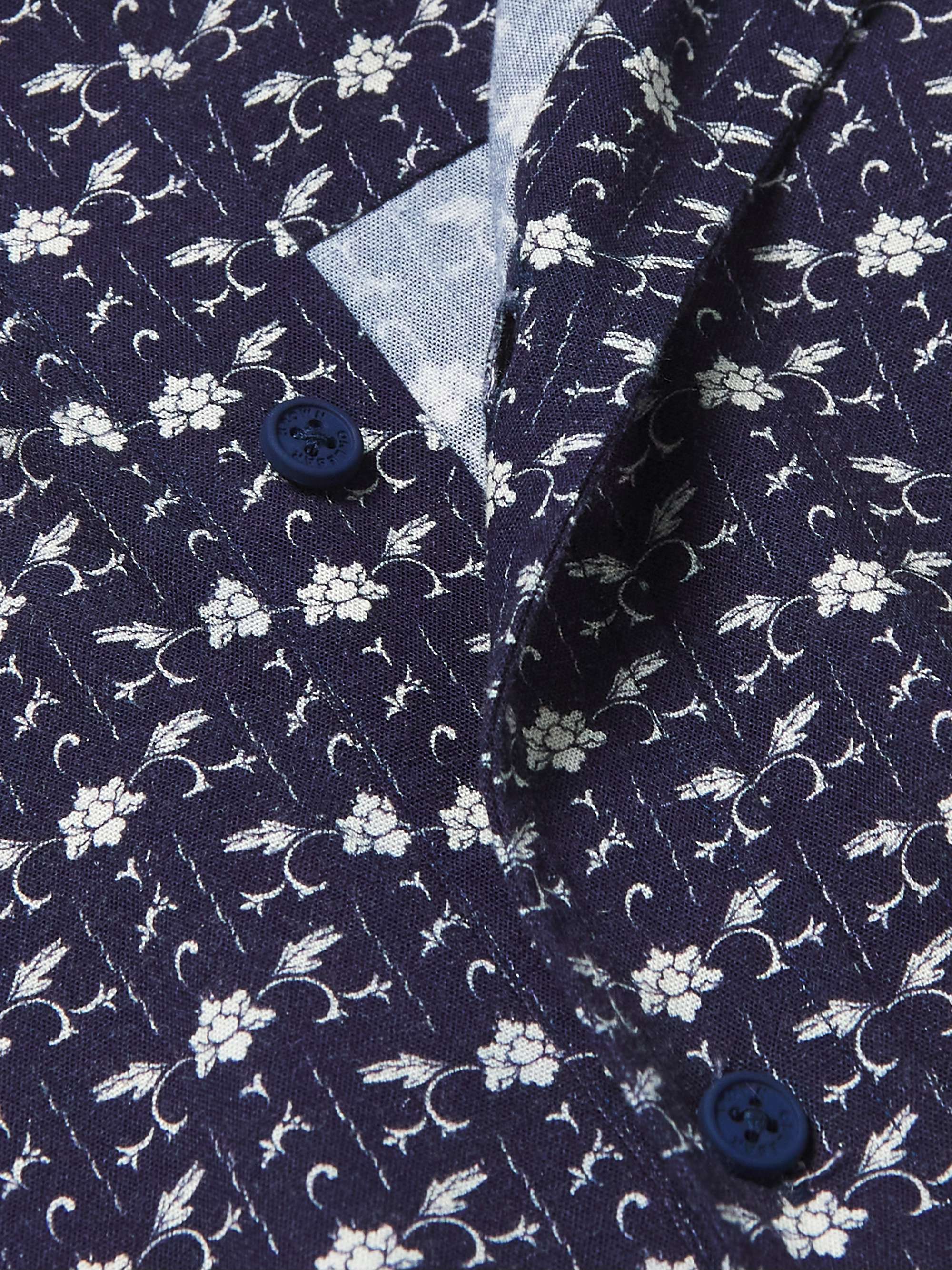 ORLEBAR BROWN Shuman Bandana Grandad-Collar Floral-Print Voile Shirt